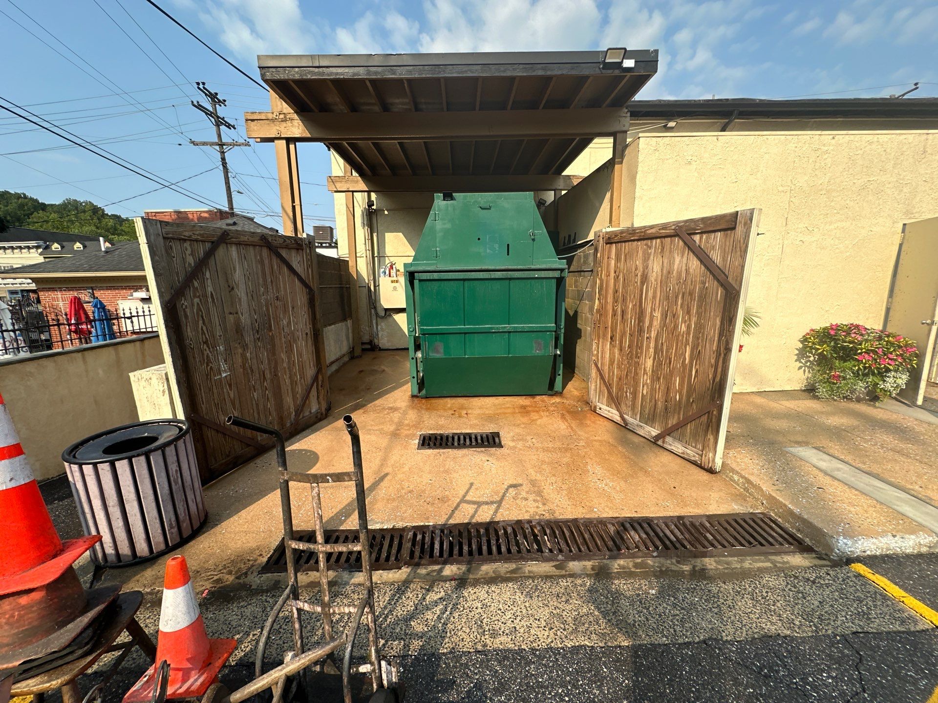 Commercial Exterior Cleaning and Concrete Washing for Sykesville Restaurant by Baltimore Pressure Washers Inc.