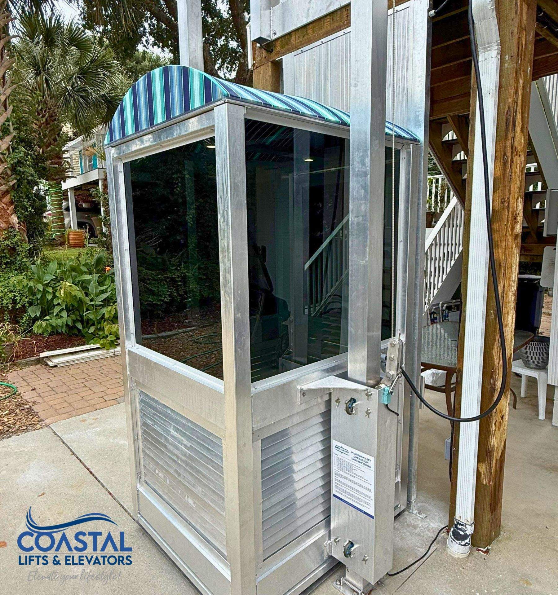Residential Exterior Elevator Installations  by Coastal Boat Lift Repair LLC