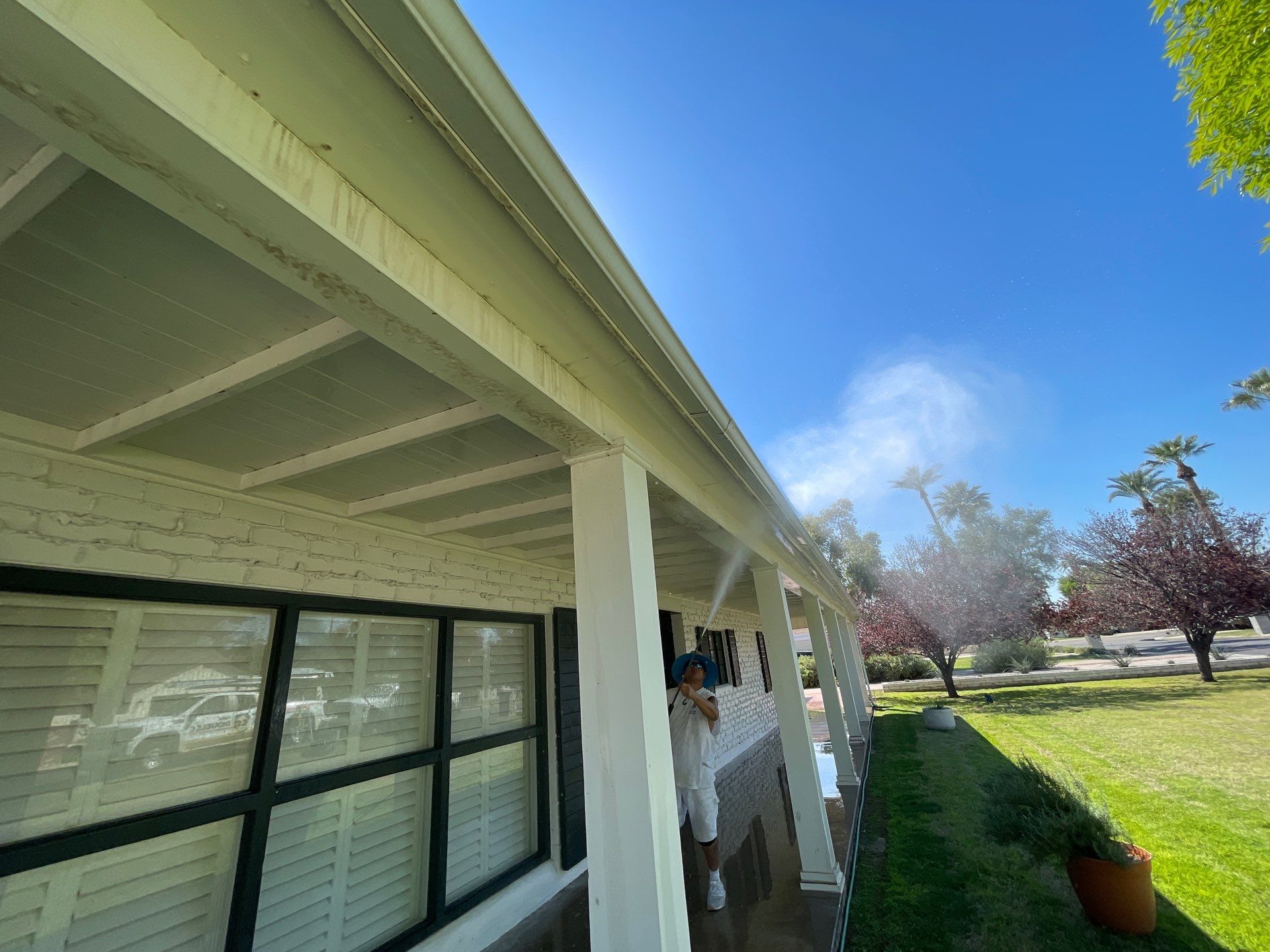 Wagon Wheel - A Stunning Home Exterior Makeover with Dunn Edwards Paints in Phoenix, AZ by Double G Painting Contractors, LLC