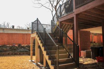 Deck Resurface using Trex and Deckorators ALX Contemporary railing