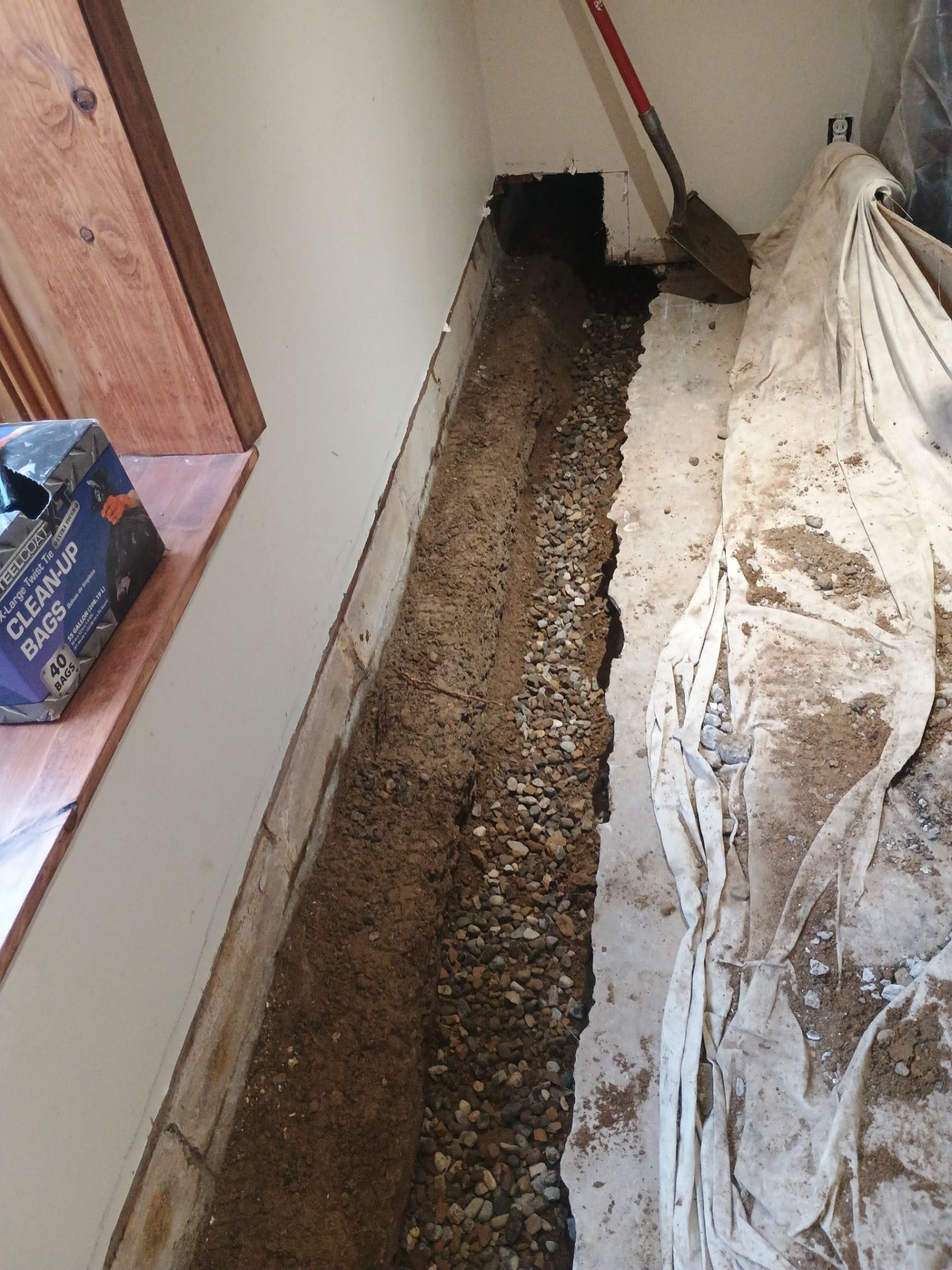 Completing the Connection for Lisa's Drain Tile System by Waterproofing Northeast