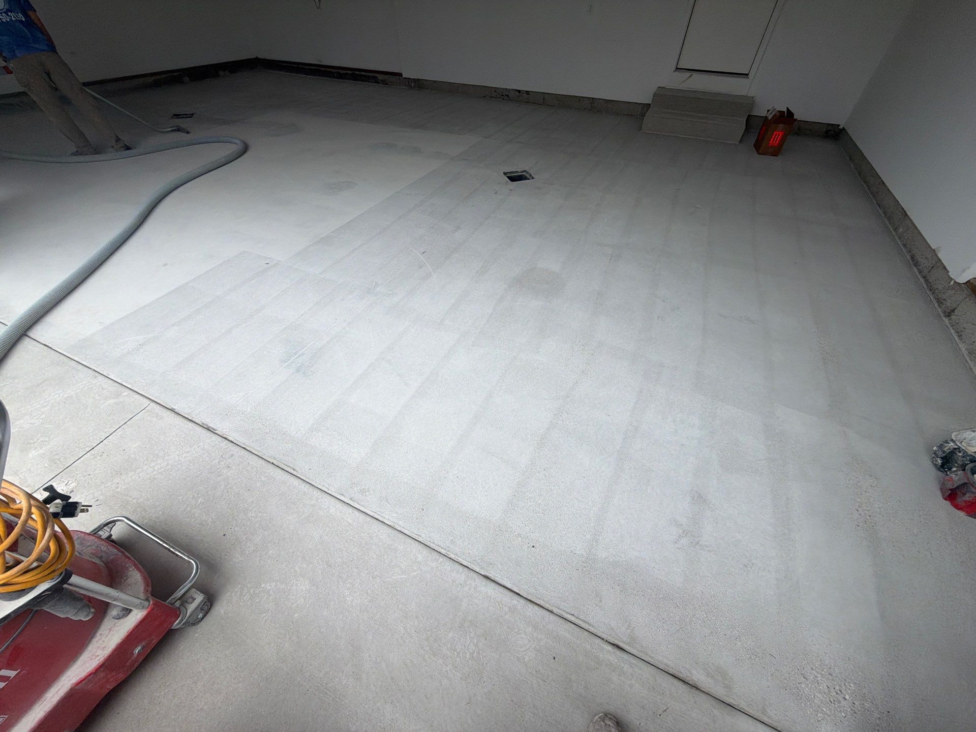 Custom Gray and White Epoxy Flake Garage Floor Installation by Gordon Painting