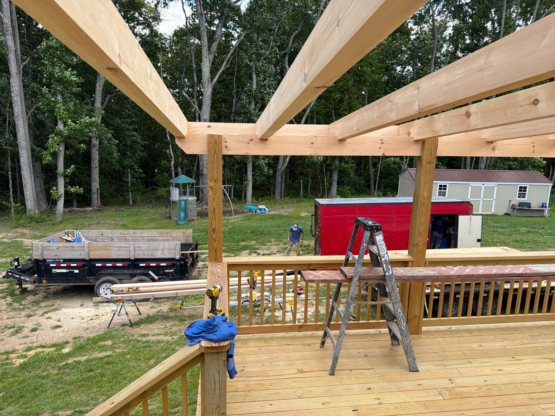 Custom Covered Deck and Porch Construction in Ronceverte, West Virginia by Walnut Hollow Decks & Outdoor Living