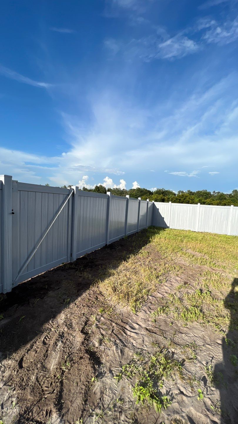 Wimauma, FL 6ft. Tall Slate Gray Vinyl Privacy  by Asap fence and gates, LLC