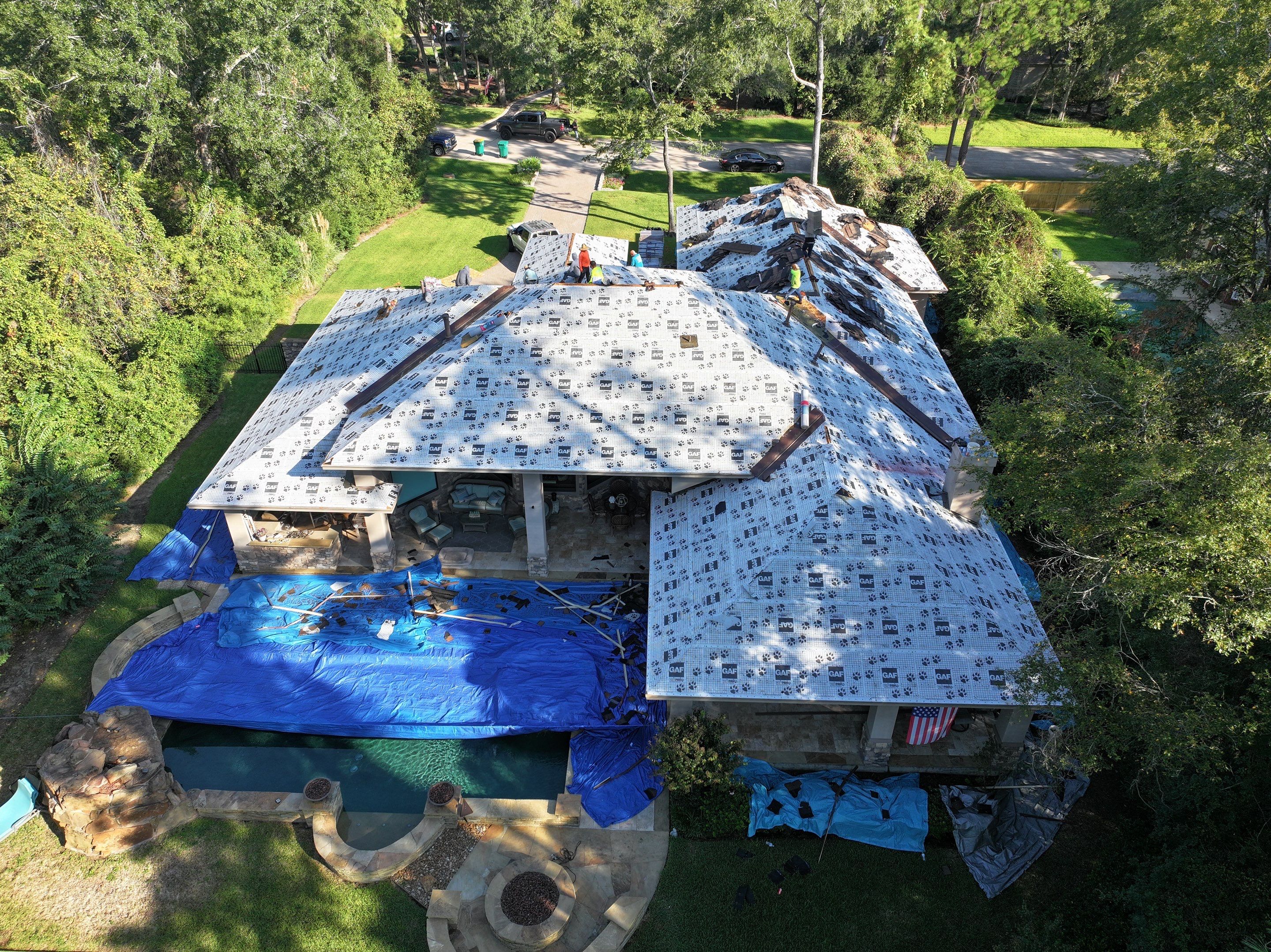 Residential Asphalt Shingle Roof Replacement in Spring, Texas by Abbott Roofing Company