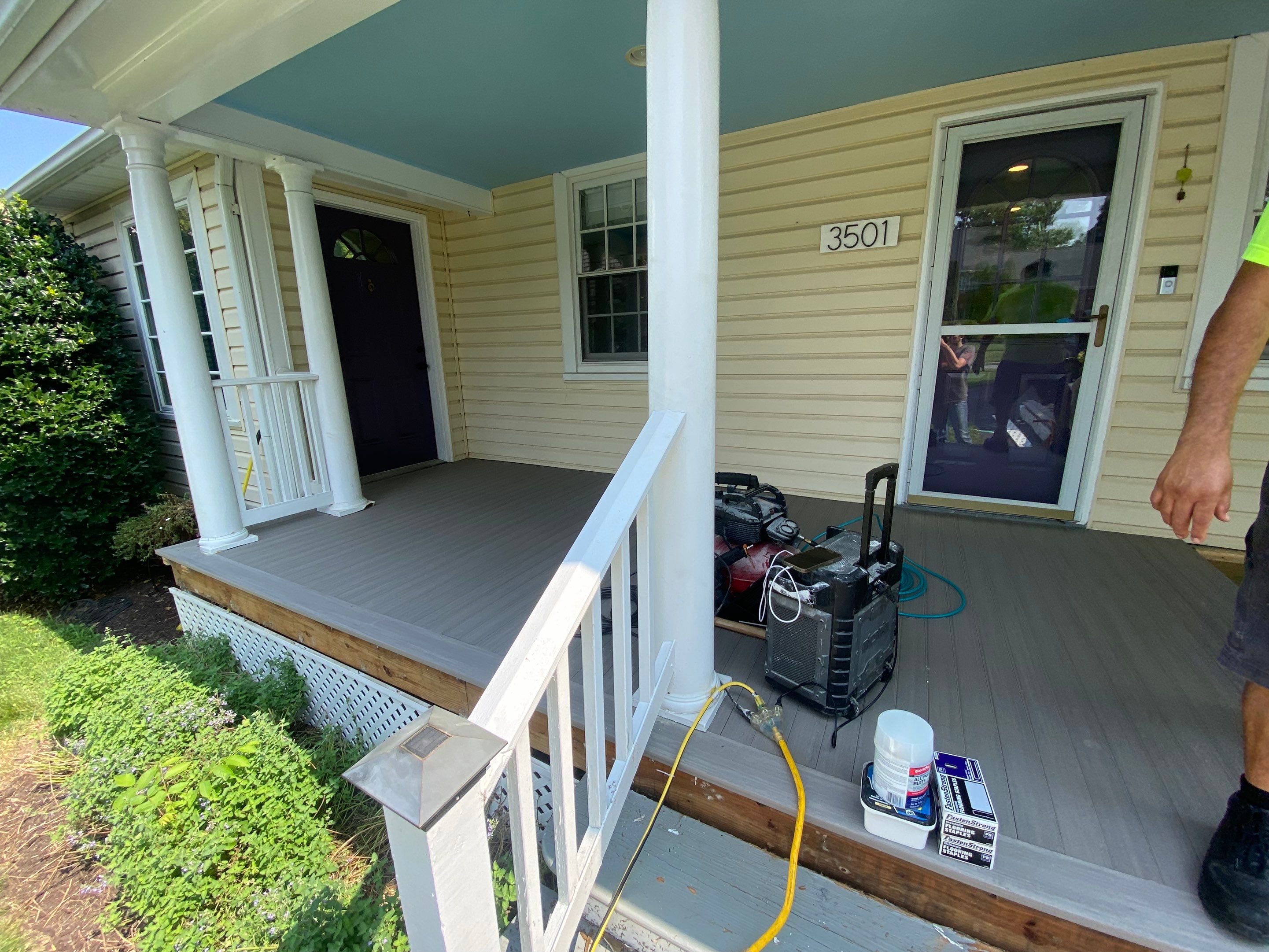 Front Porch Transformation using Timbertech Decking by The Smet Companies, LLC
