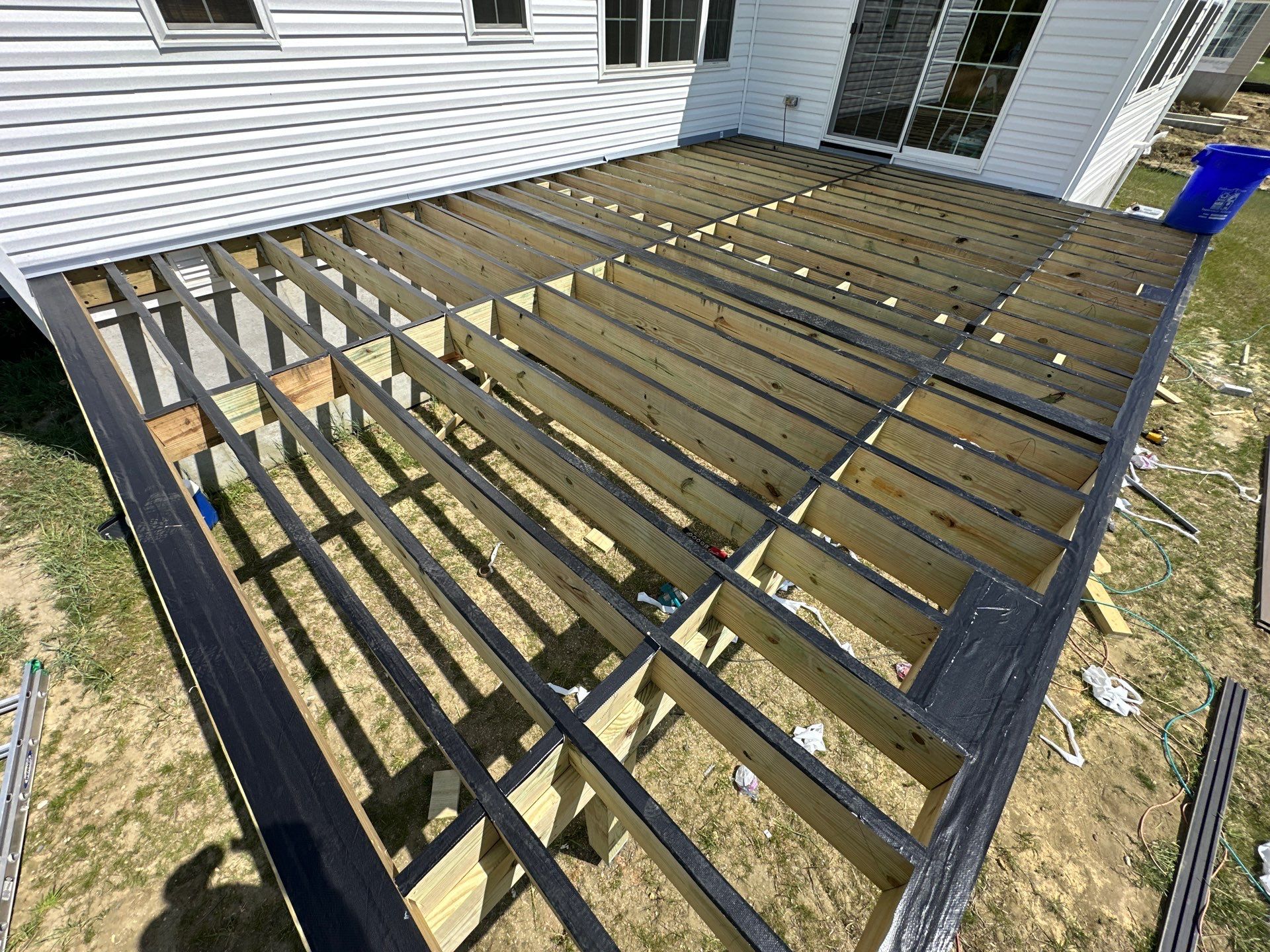 New deck + Manual Louvered Pergola by deck guardian