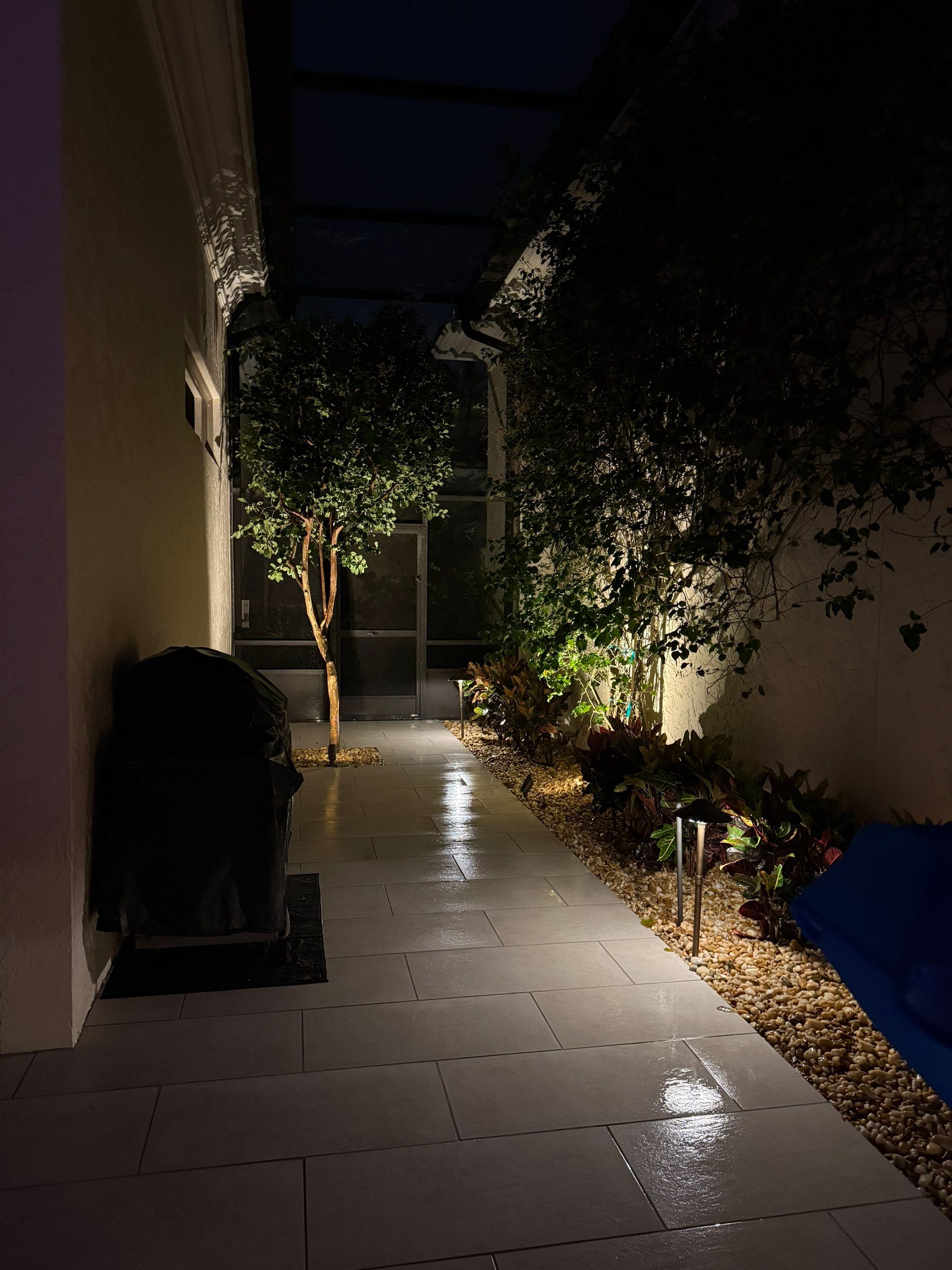 Pool Deck/Landscape/landscape lighting/pool coping/porcelain pavers/Pelican Marsh by Old Town Pavers Llc