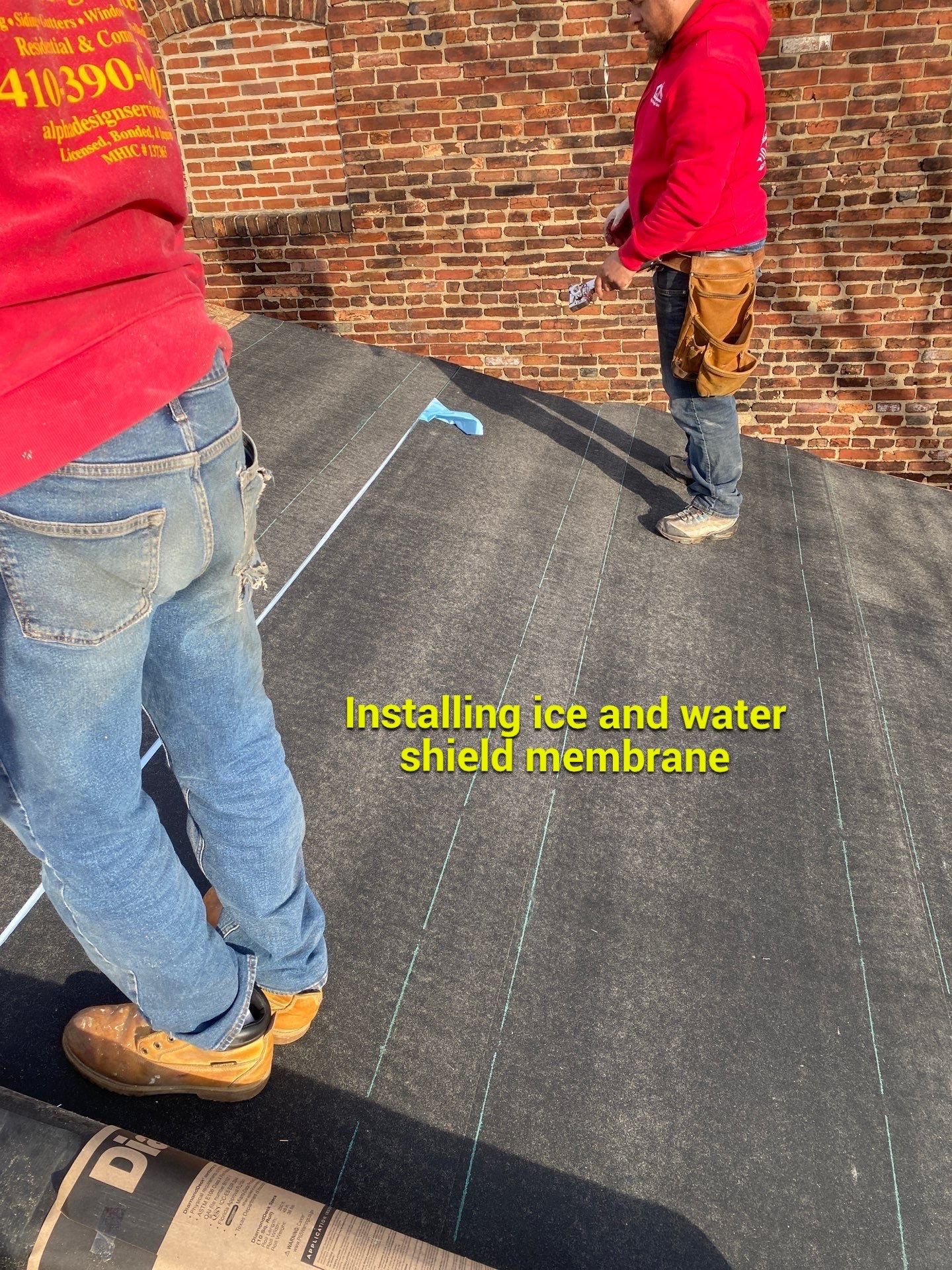 Residential Roofing Installation using Landmark Shingles by Alpha Design Services
