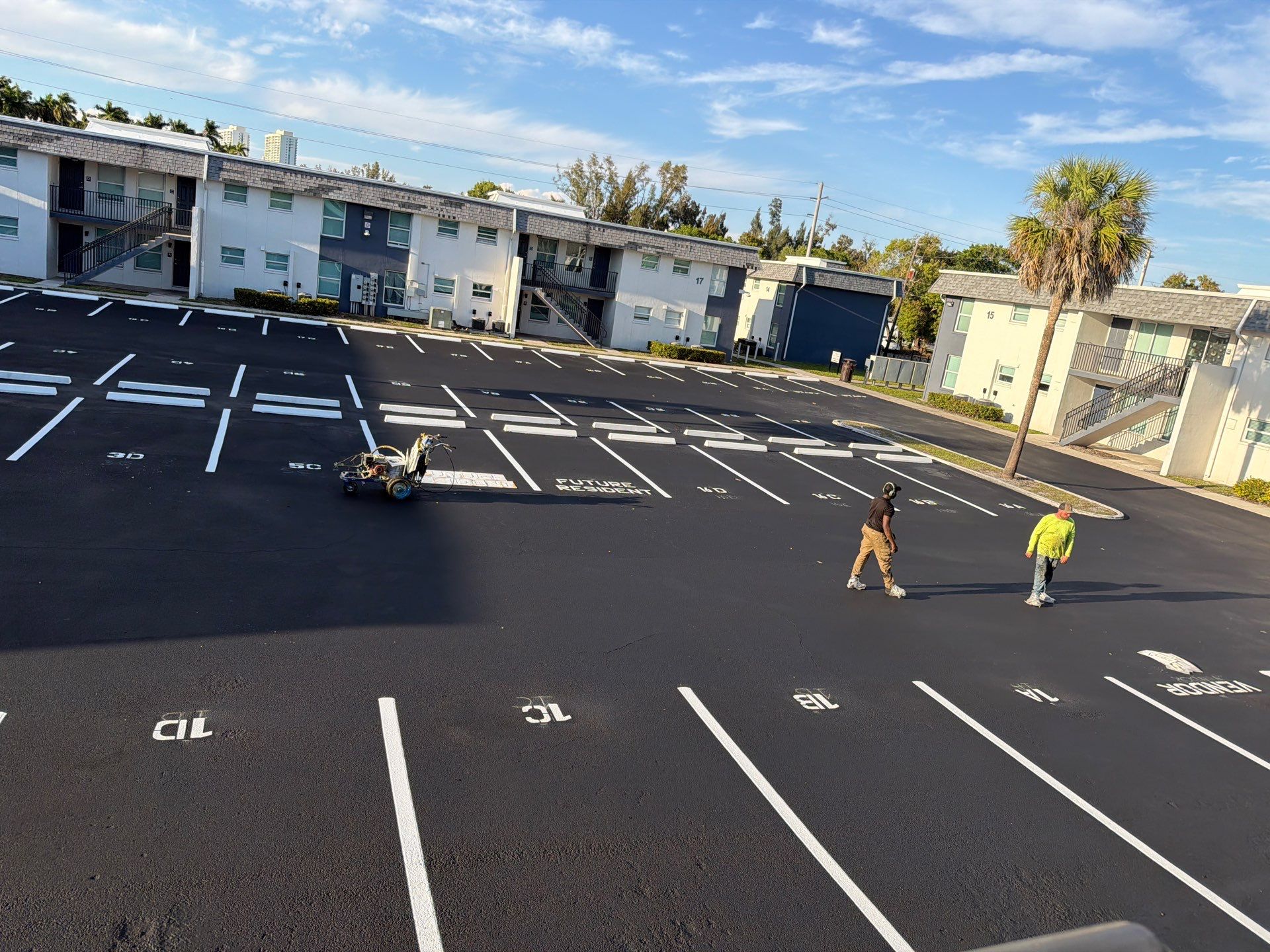 Fort Myers Apartment Complex Asphalt Sealcoating and Line Striping by Everline Coatings & Services - Southwest FL