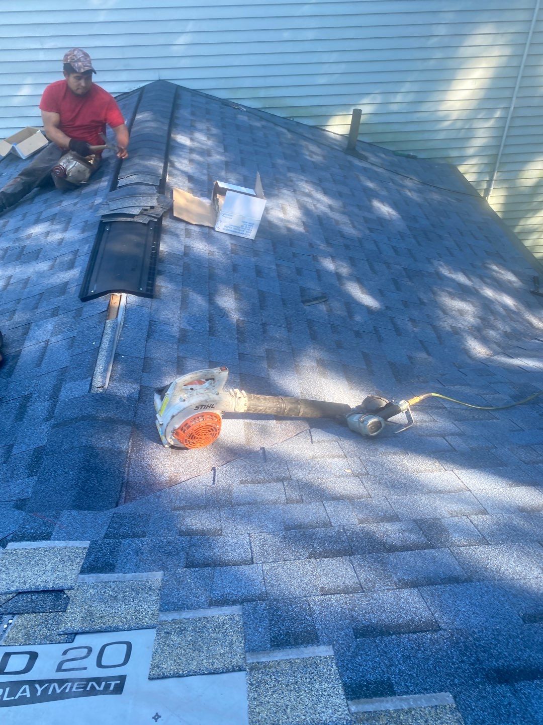 Residential Roofing Installation using owens corning duration, Harbor Blue by Absolute Roofing and Construction