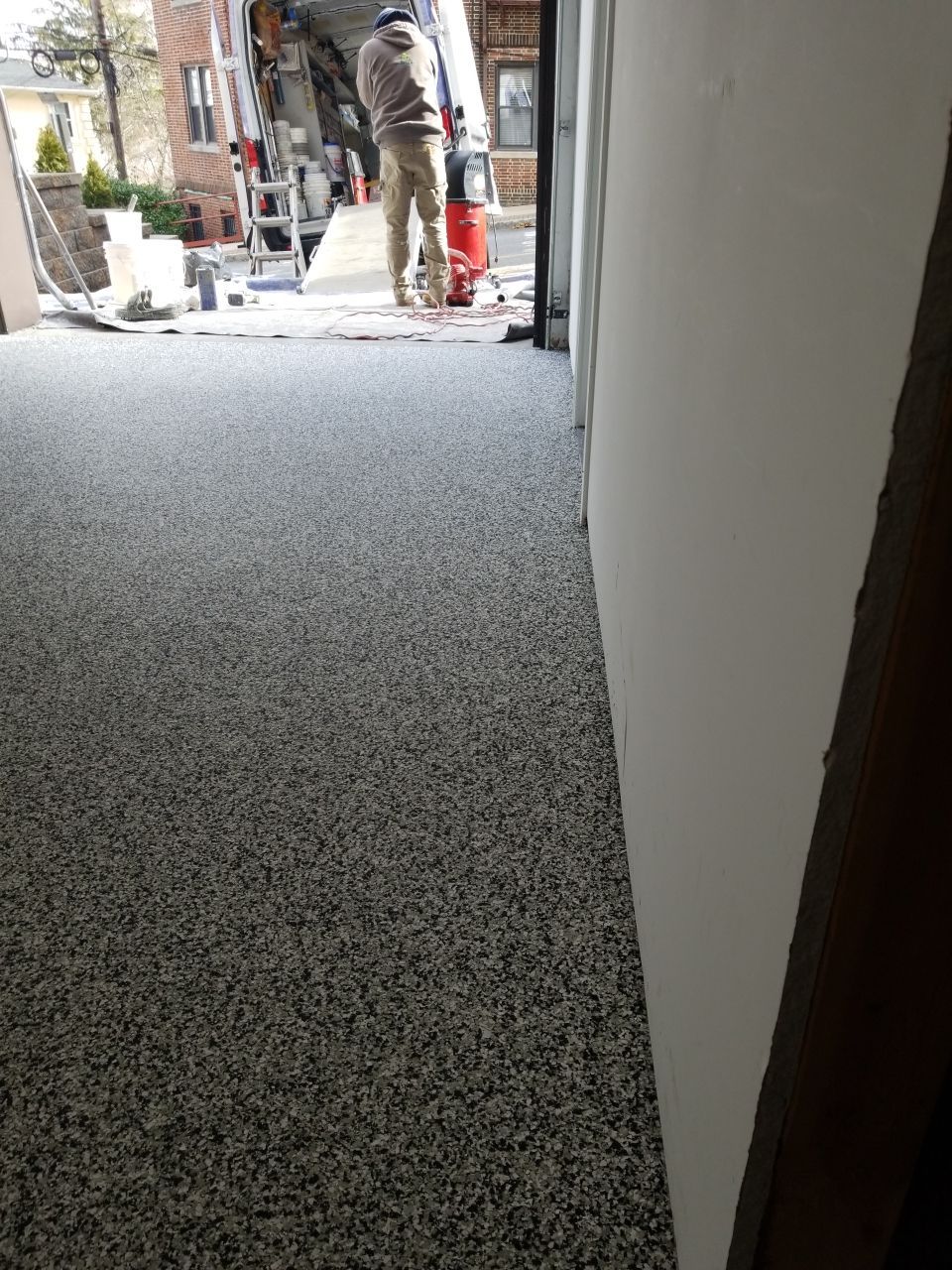 Garage Floor Coating in Penntek Domino by Spectrum Painting, LLC