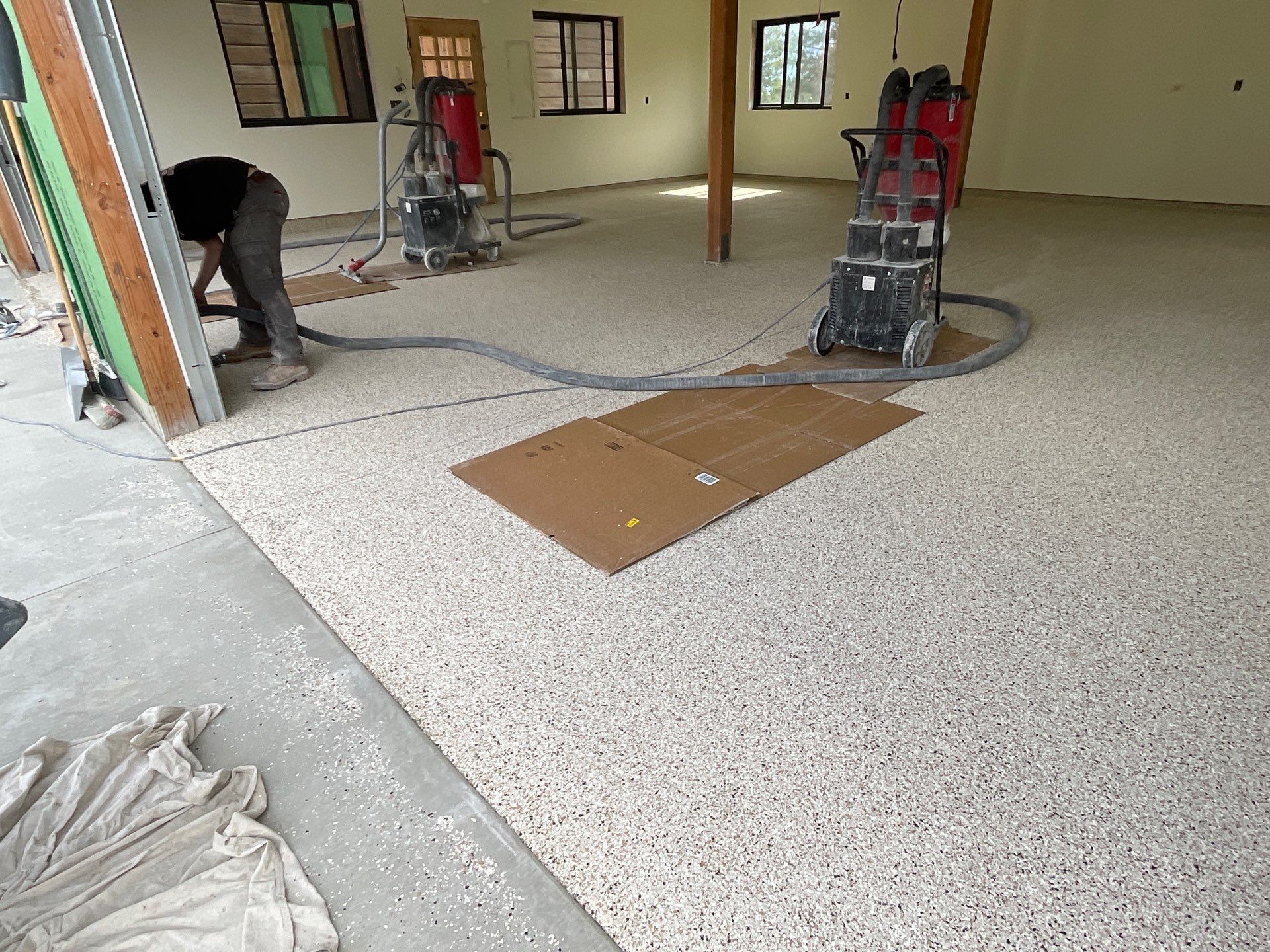 Garage Transformation using Driftwood by Croc Coatings, LLC