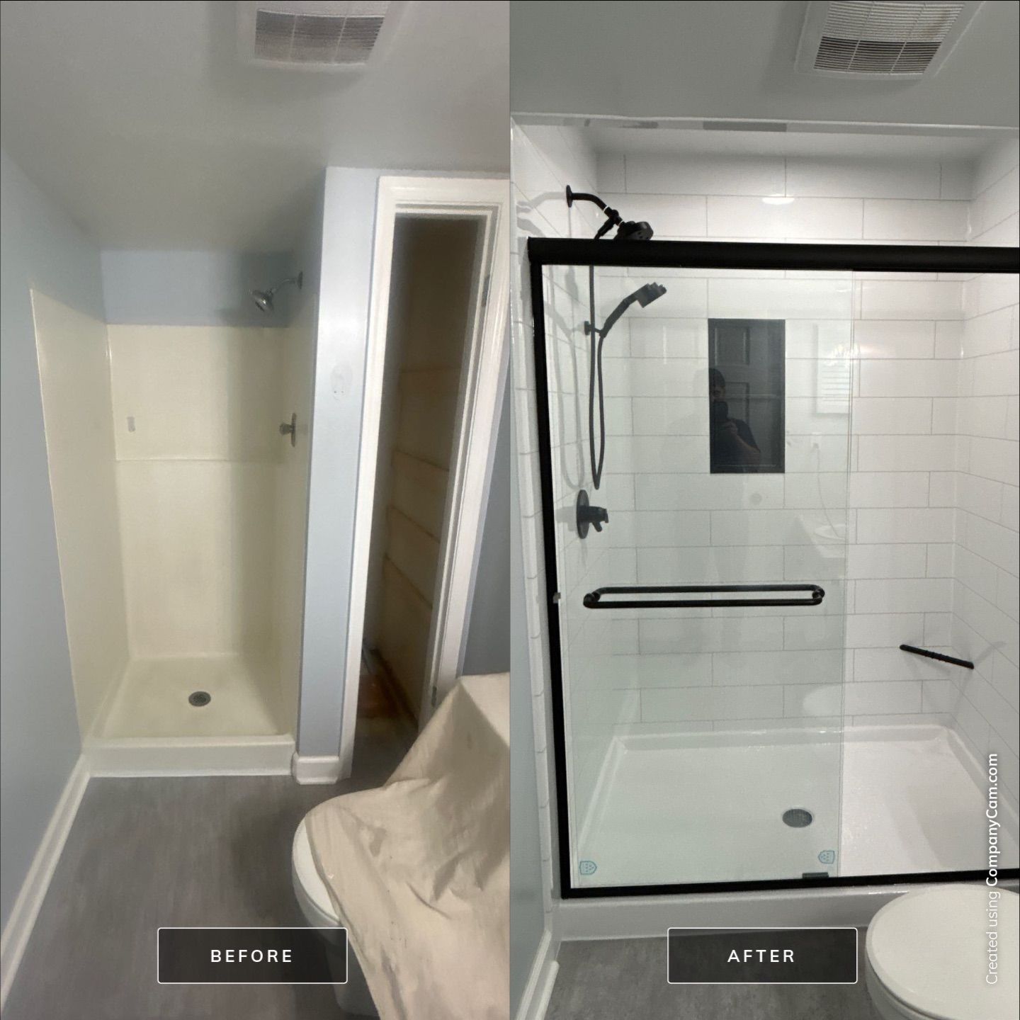 From Stall to Walk-In Shower by BathPlanet SW Virginia