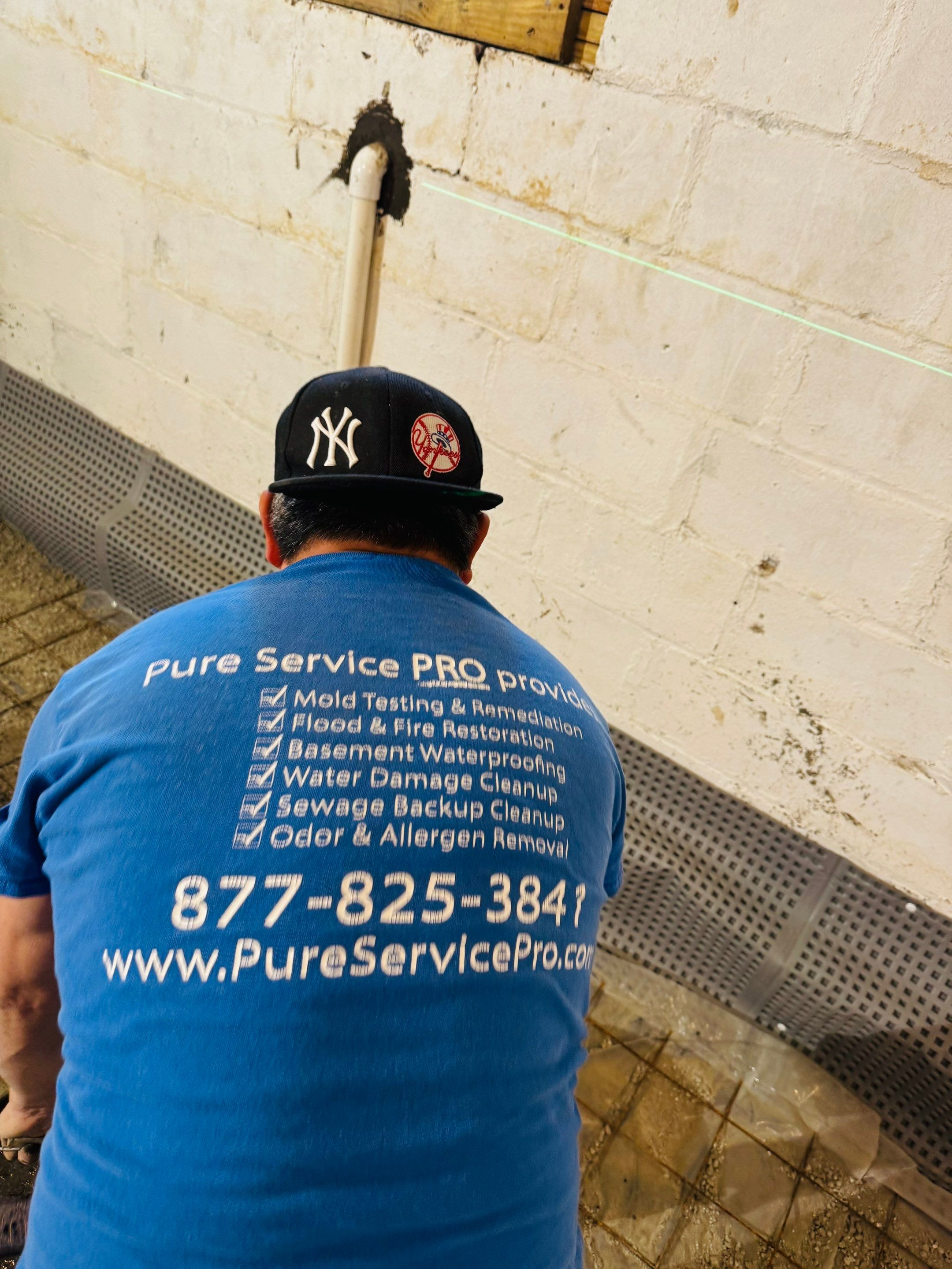 Concrete Floor Replacement and Interior French Drain Project in Morris Plains, New Jersey by Pure Service Pro, LLC 