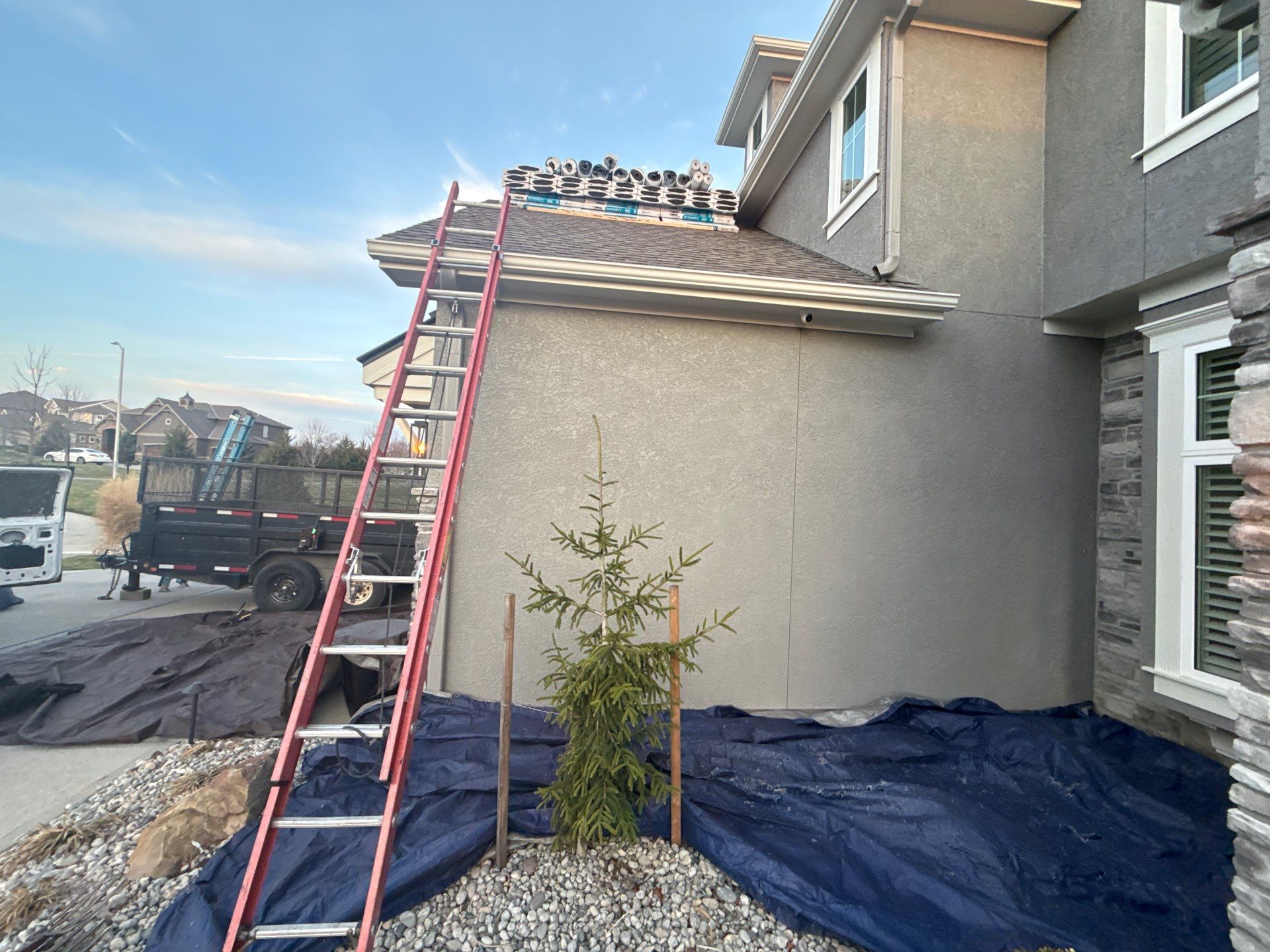 Hail Damaged Roof replacement in Staley Farms  by EEC  Windows, Siding & Roofing 
