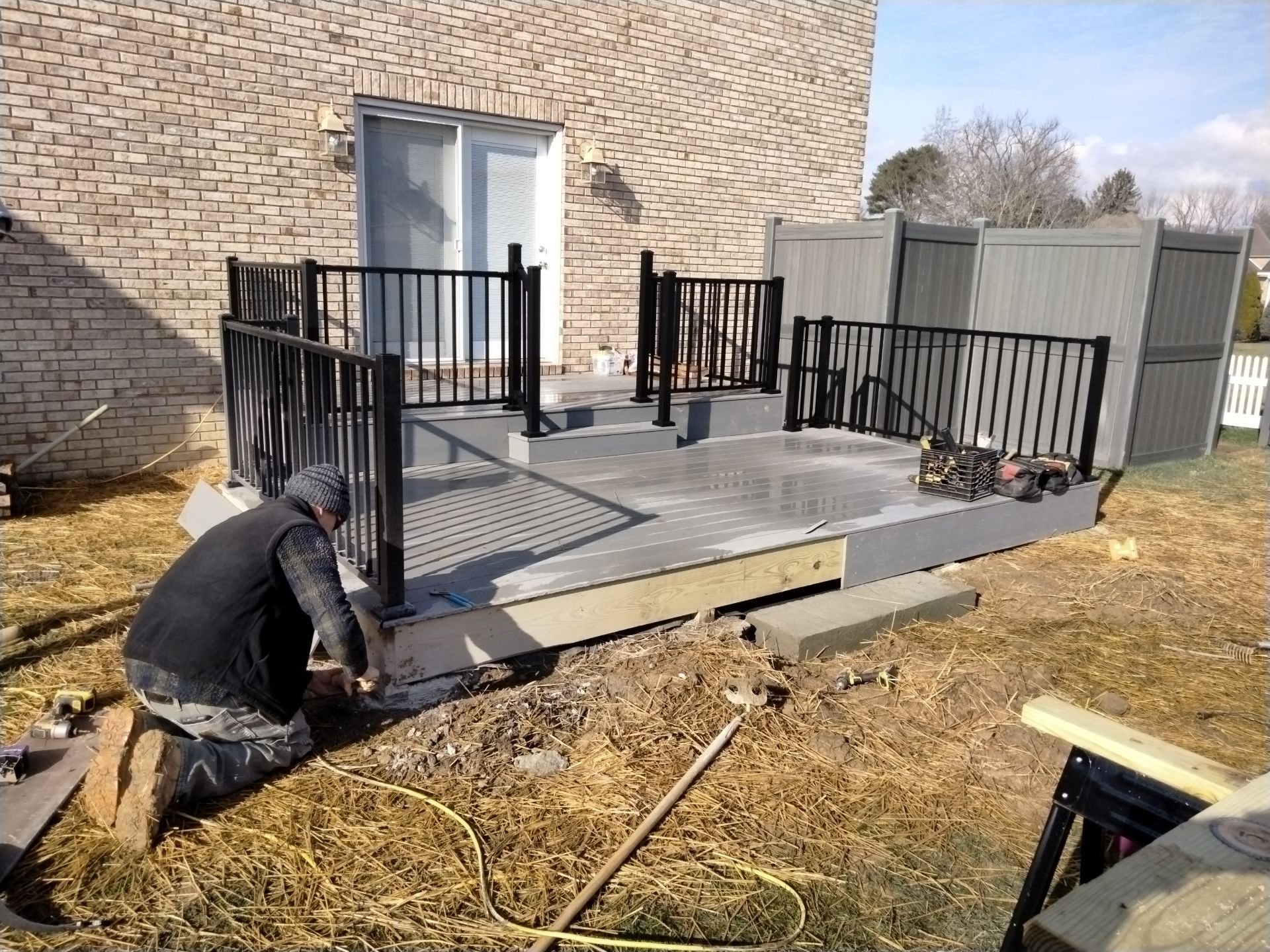 Deck Replacement using Trex Decking and Railing by Secure Construction Company Inc