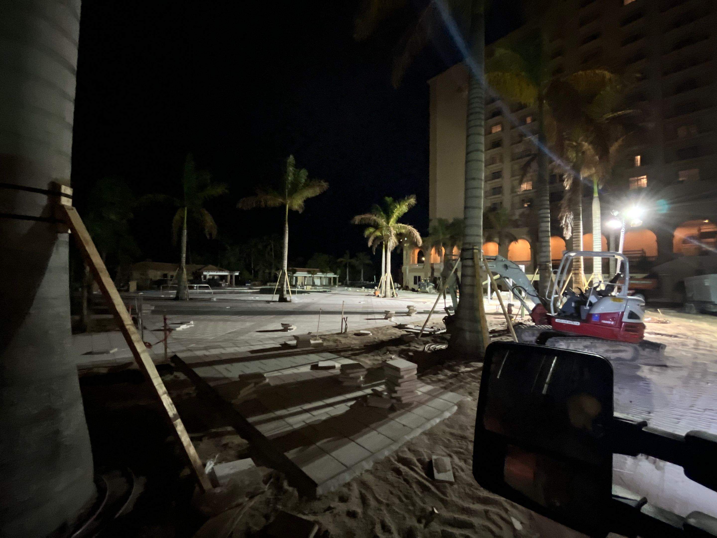 Ritz-Carlton S. Pool Deck & S. Service Rd Drain Cleaning by APS Power & Water