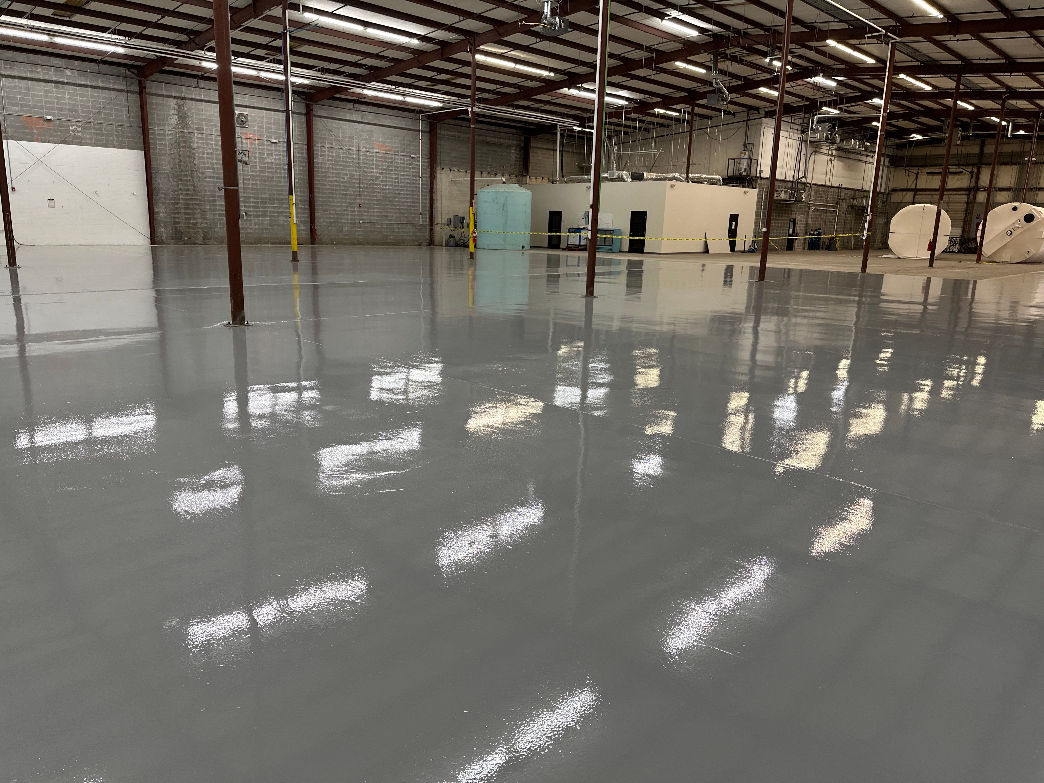 High-Gloss Industrial Epoxy Flooring Installation in Tucker, Georgia by Cornerstone Hard Surface Restoration
