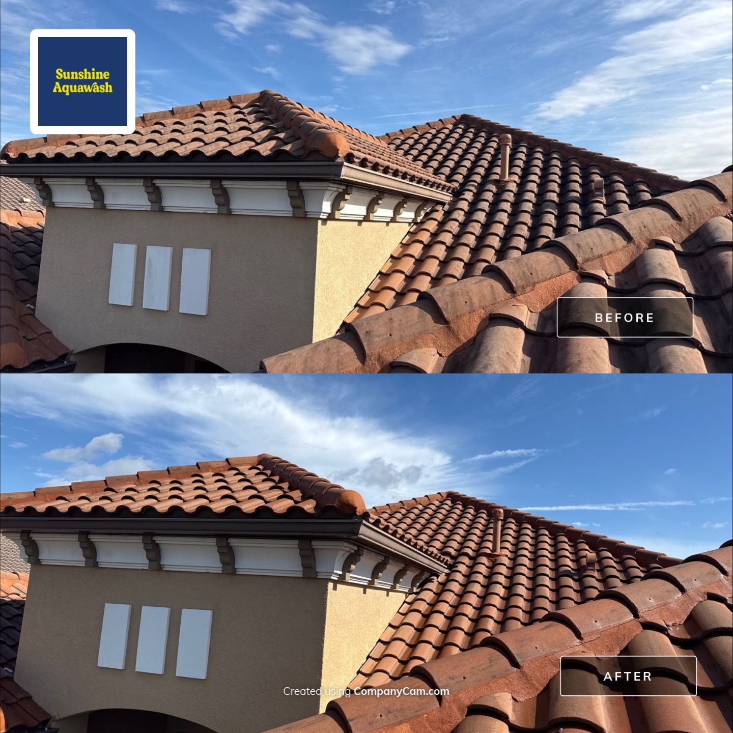 Barrel Tile Roof Cleaning in Esplanade Golf & Country Club – Lakewood Ranch, FL by Sunshine AquaWash