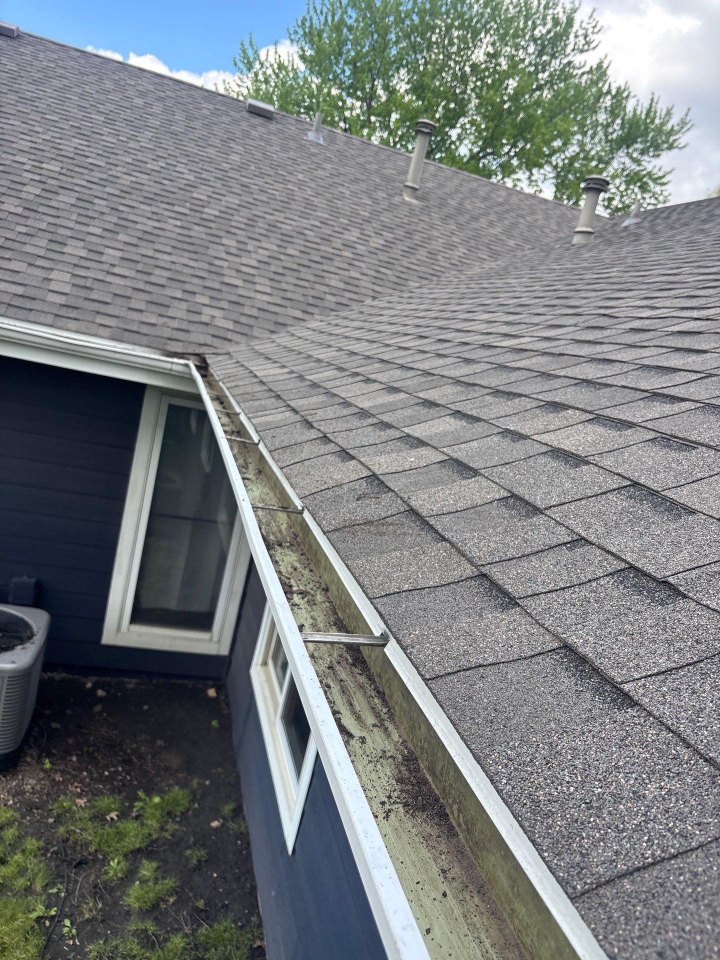 Commercial gutter cleaning Ames, IA after photo with clean gutters