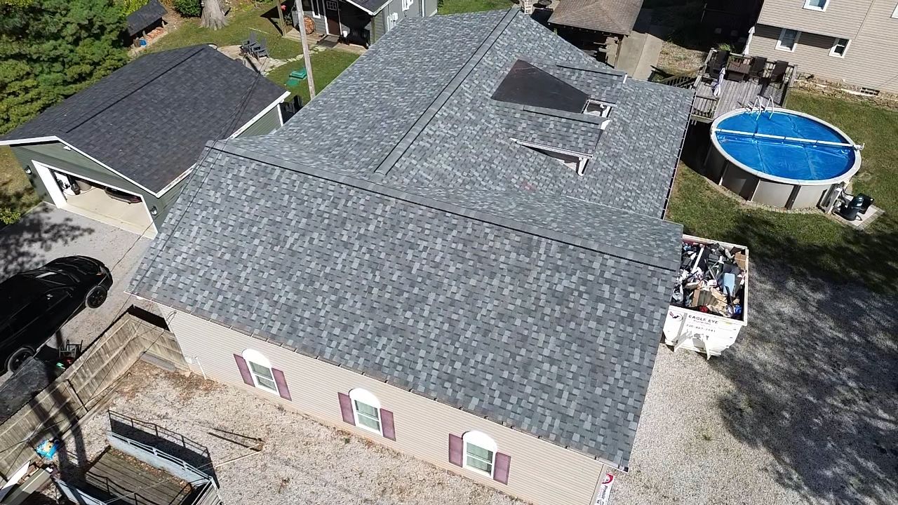 Atlas Pinnacle, Color, Coastal Granite, Drip Edge, Color, Black by Eagle Eye Roofing