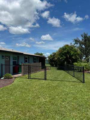 Black Chain Link Fence and Gate Installation in Rotonda West
