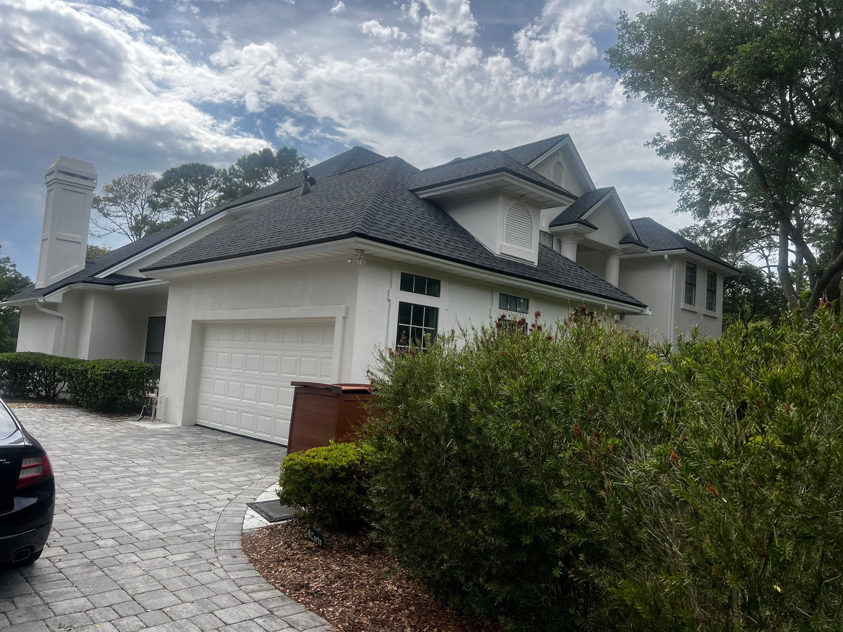 Large Stucco Home Exterior Painting in Marsh Landing | Ponte Vedra Beach, FL by A New Leaf Painting, LLC