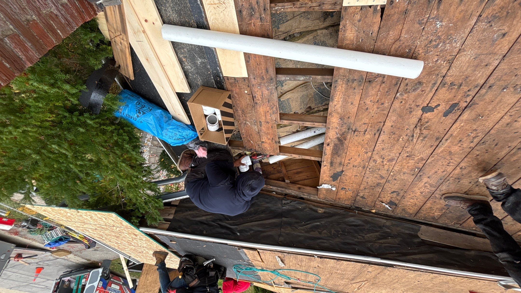 Roof Replacement using Owens Corning Midnight Plum by 180 Contractors