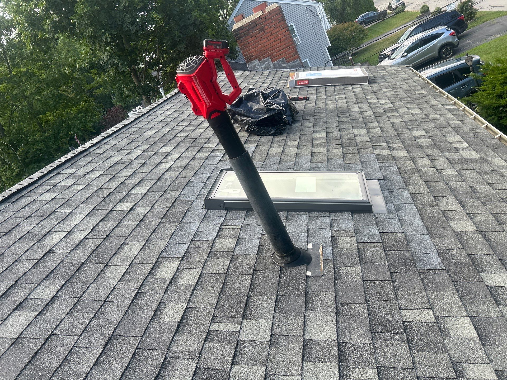 Skylight Leak Repair & Interior Restoration by Mighty Dog Roofing of Greater Middlesex County