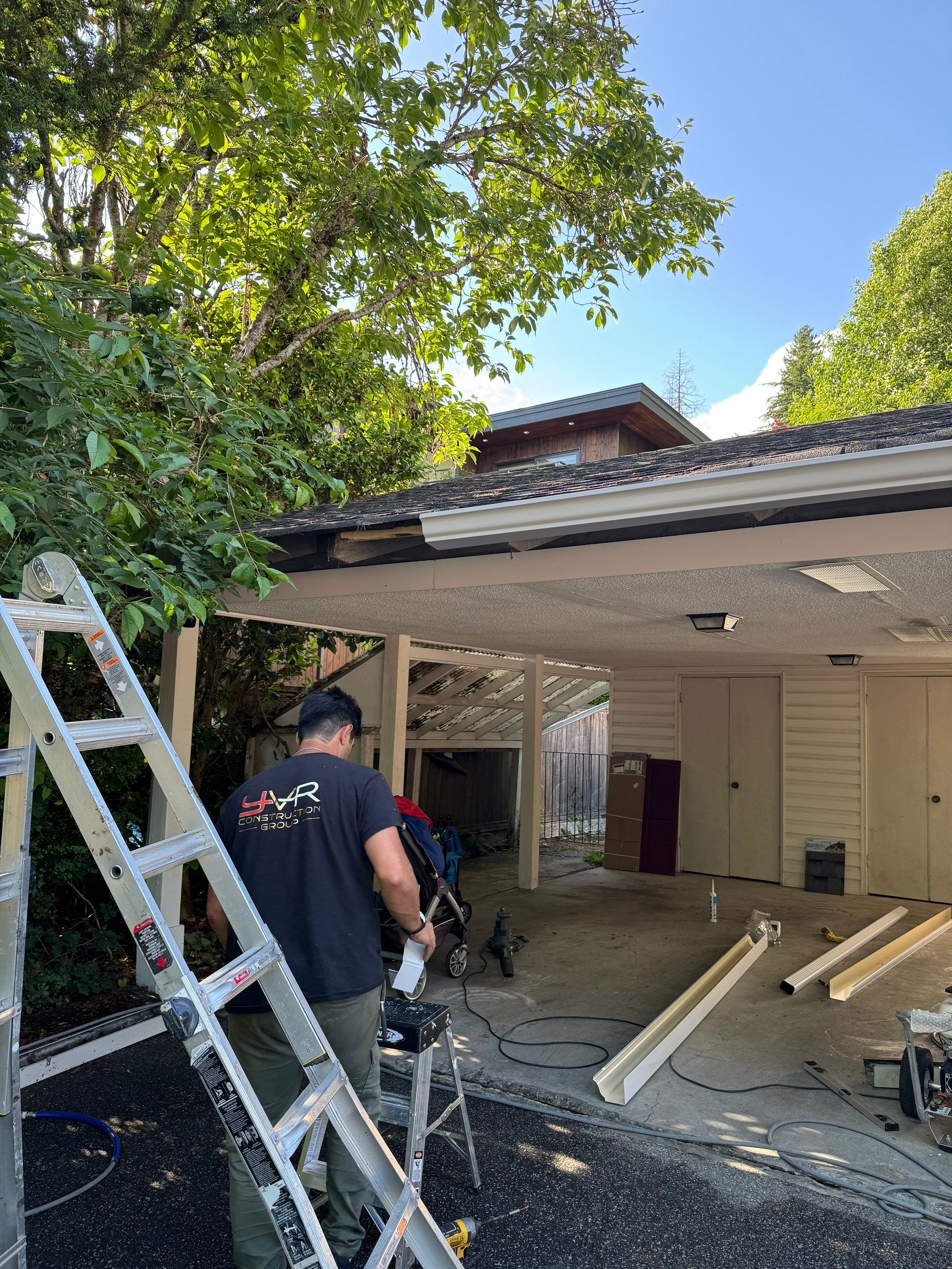 Repair Damaged Gutter & Power Wash House Siding by YVR Construction Group