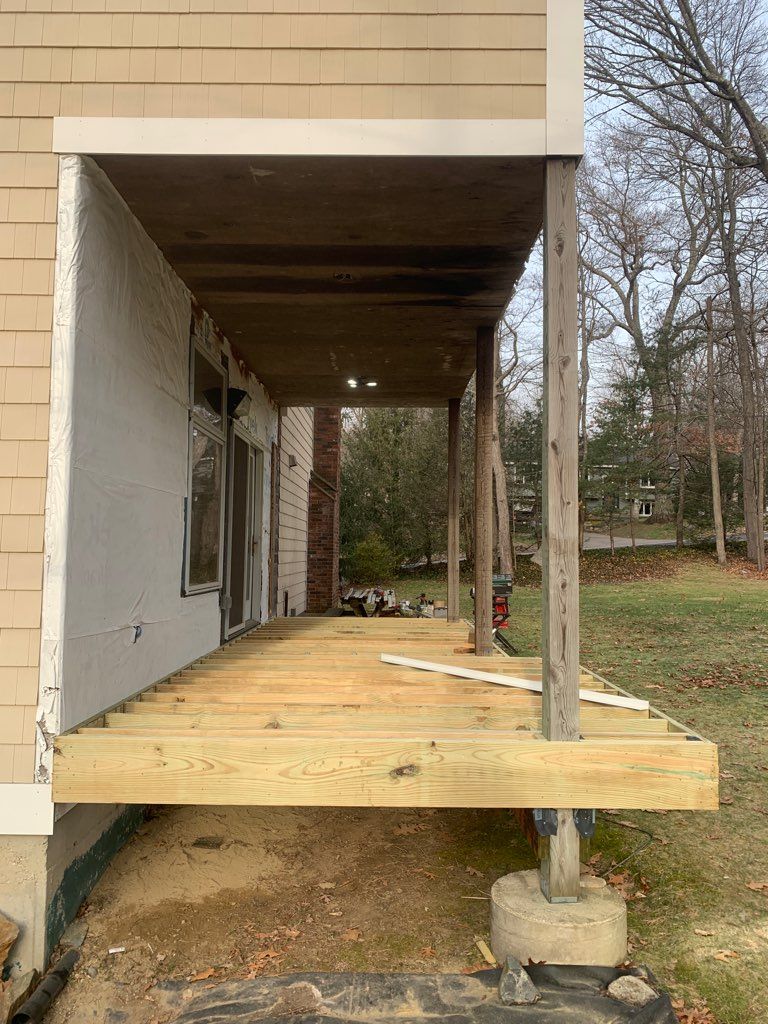 Deck project in Milford, MA by UBrothers Construction