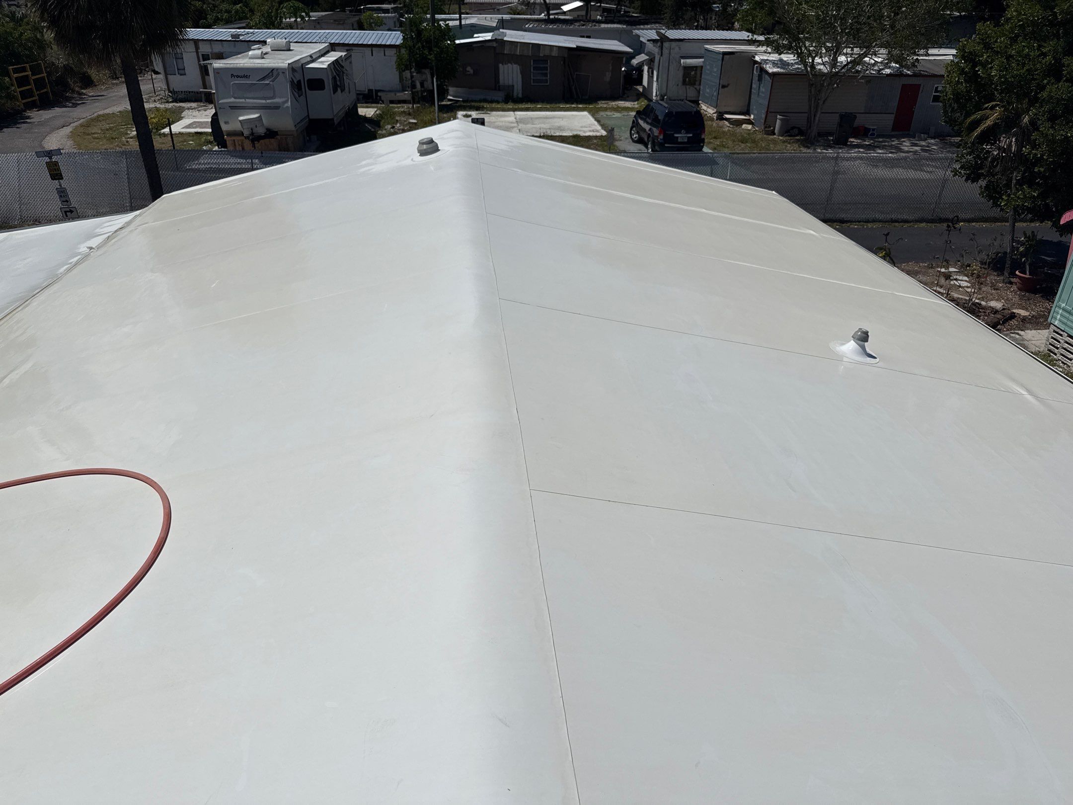 Mobile Home Soft Wash & TPO Roof Cleaning in Plaza Estates – Bradenton, FL by Sunshine AquaWash