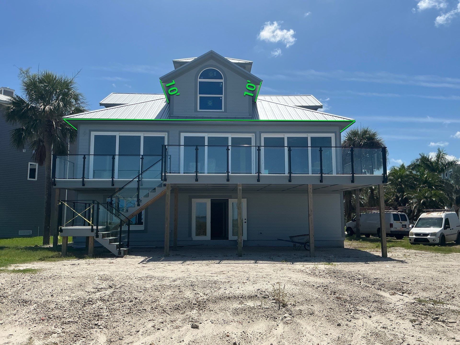Downspout Installation Dove Grey Palmetto FL by Gutter Professors