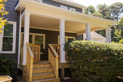 Roswell, GA Wood Deck and Covered Porch Build