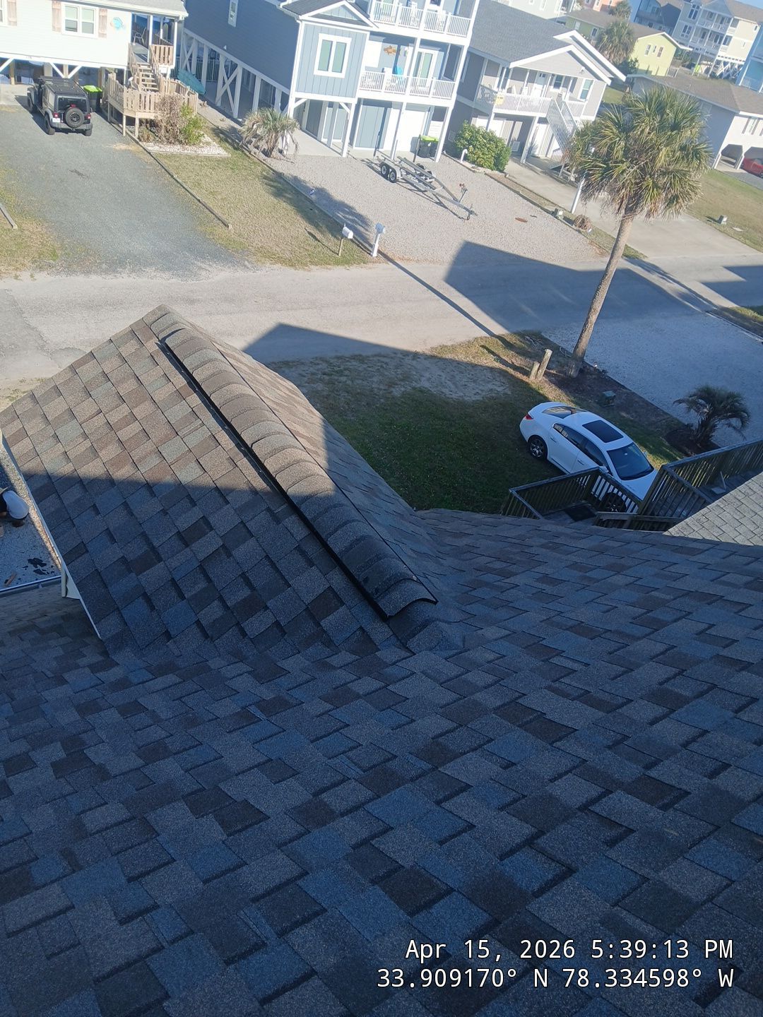 Completed Roof Replacement in Holden Beach, NC by Local Roofing Contractor Near Me by RGR Construction and Roofing, LLC