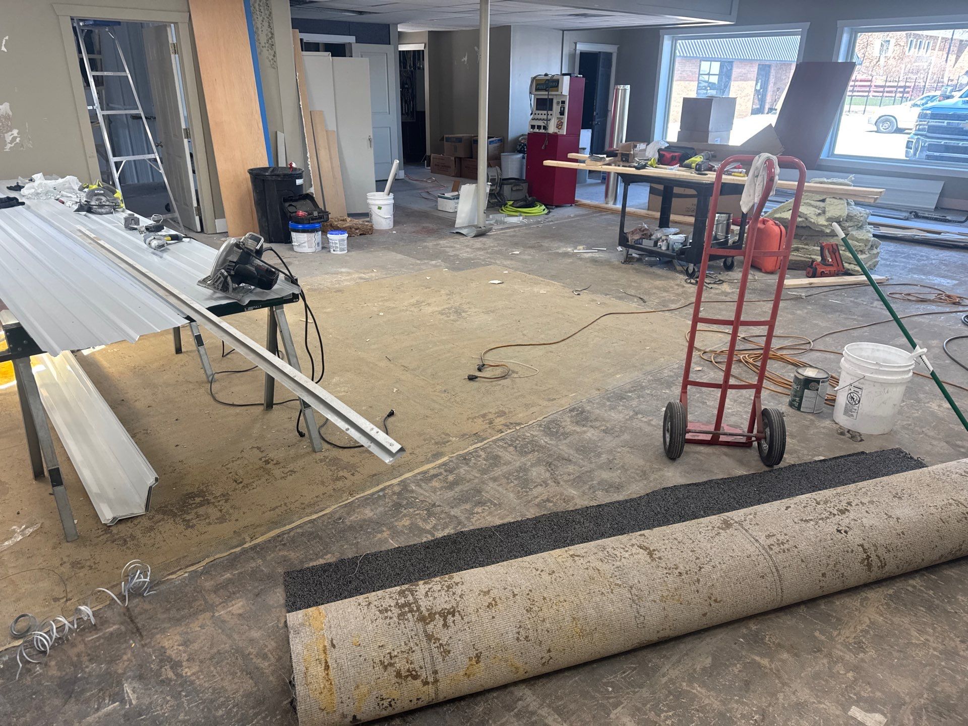 Commercial Epoxy Flake Floor Installation and Concrete Refinishing in Montague by Gordon Painting