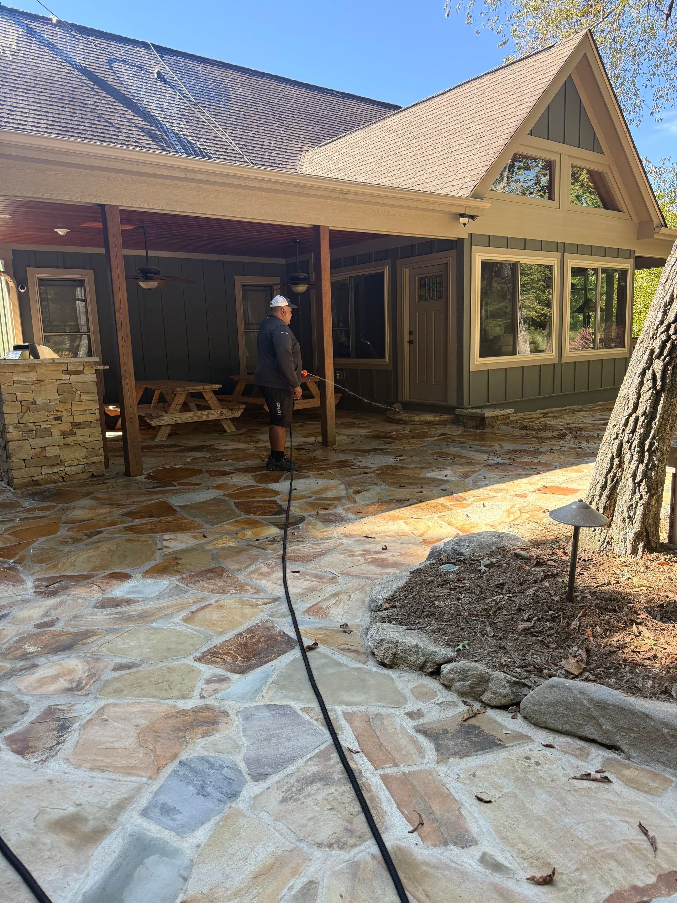 Mills River Residential Exterior Rejuvenation and Roof Cleaning Project by Bright Home Connections