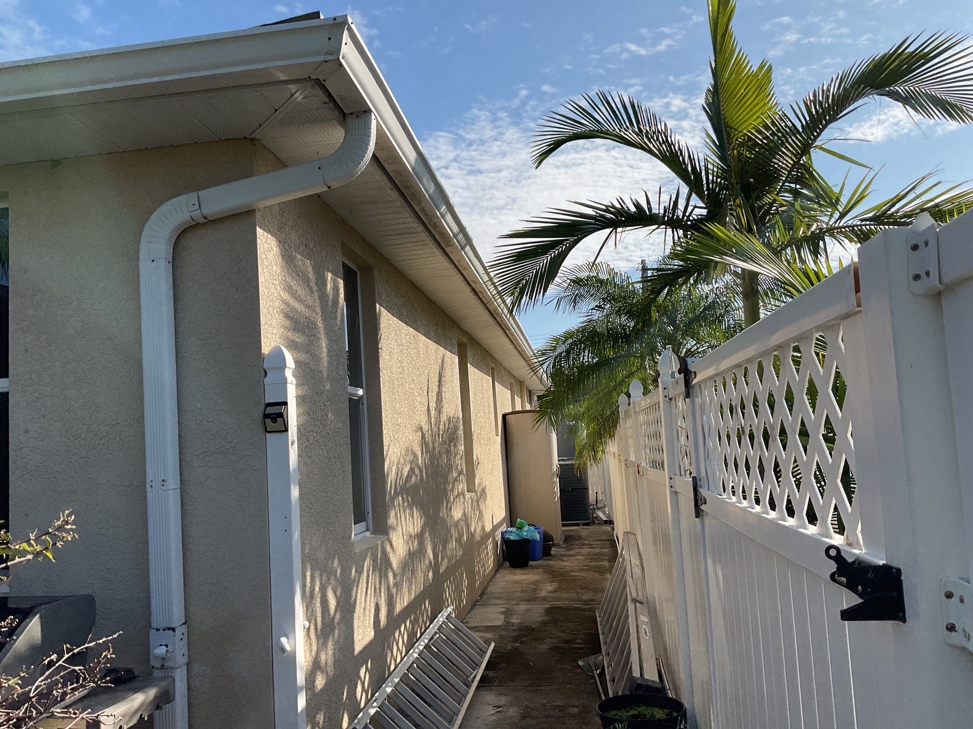 Brown Seamless Gutters Installation in Cape Coral FL by Gutter Professors