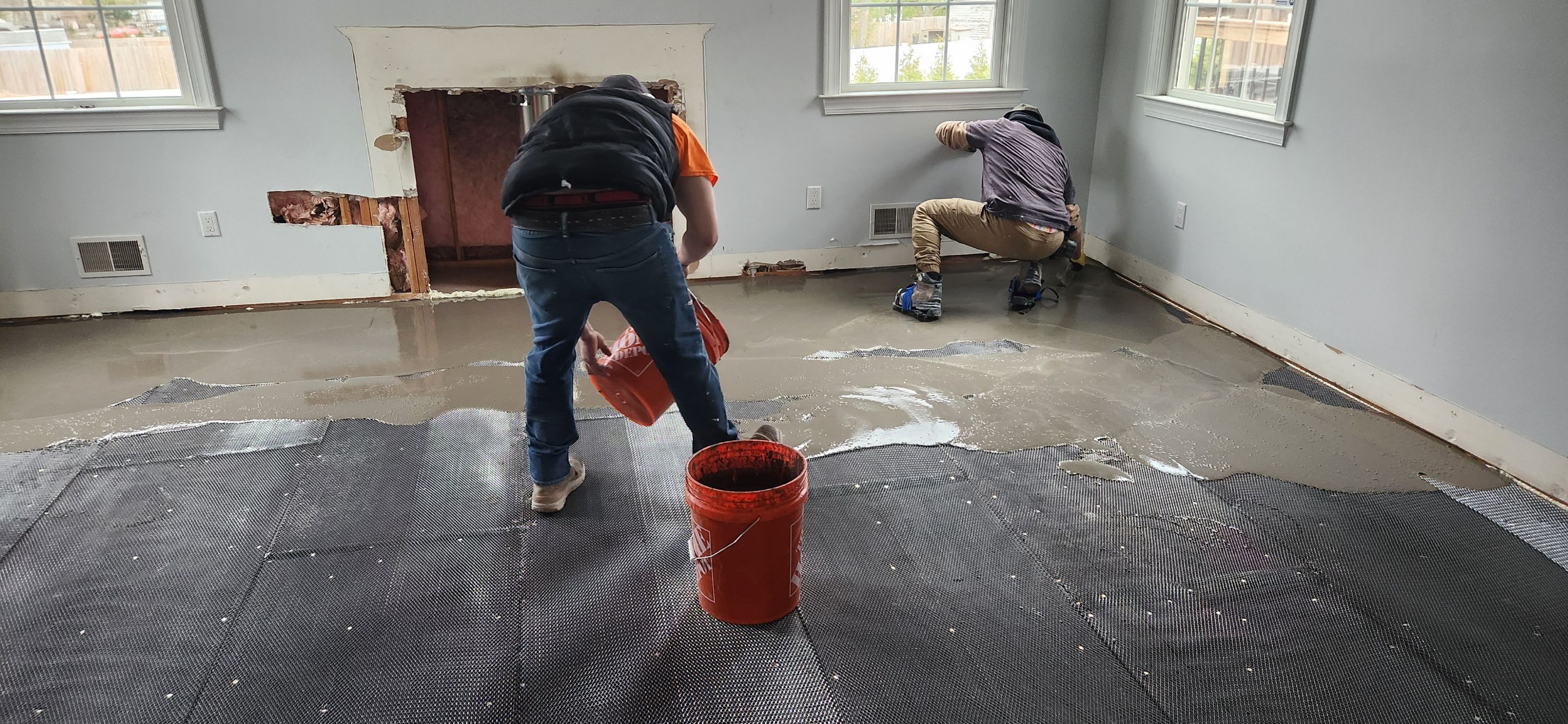 Large Format Tile Installation by Footprints Floors Morristown