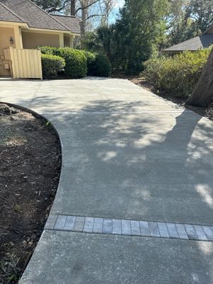 Custom Concrete Driveway and Walkway Replacement in Hilton Head Island