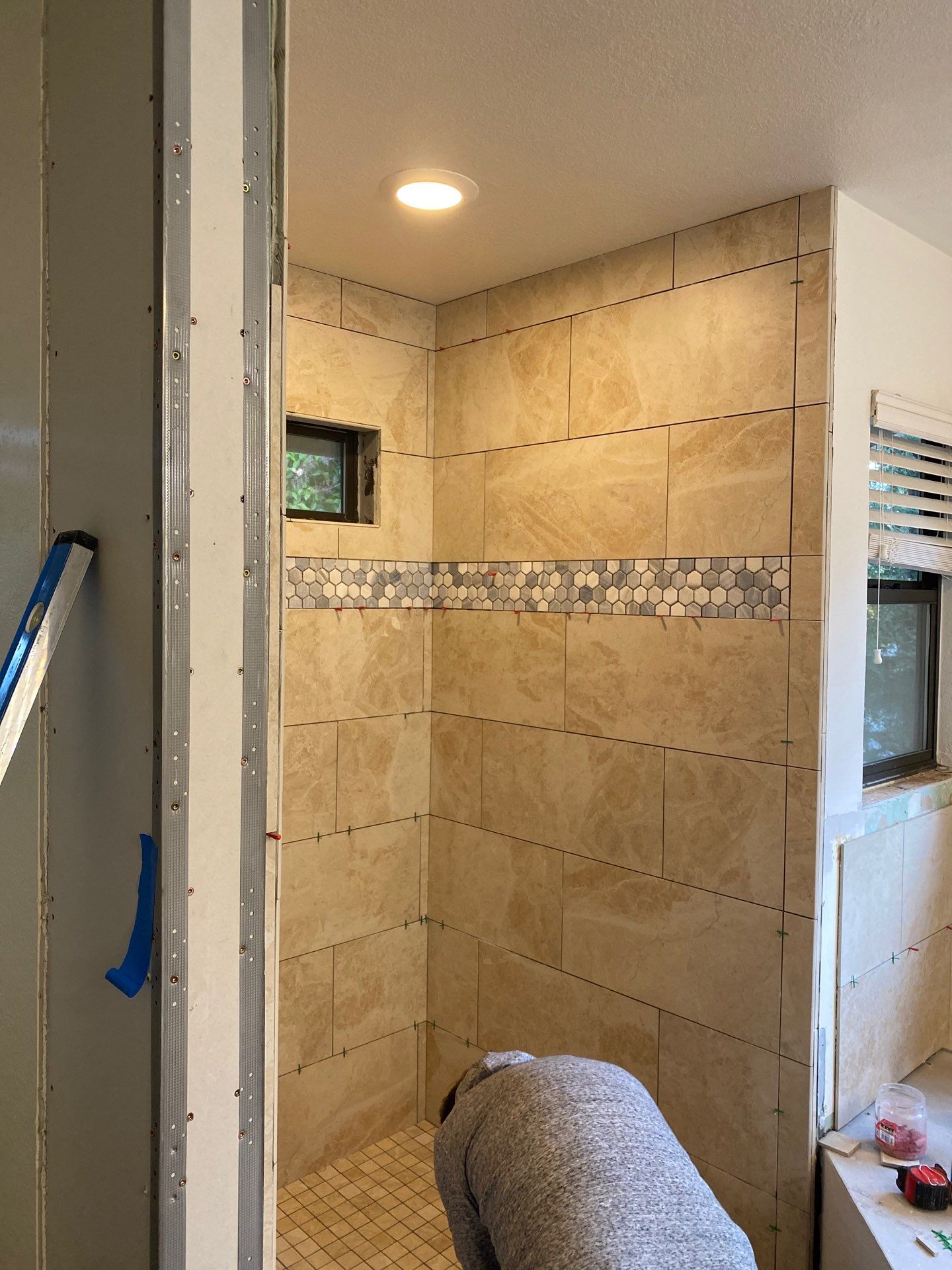 Tile Shower and Bathroom remodel  by Footprints Floors South Sacramento