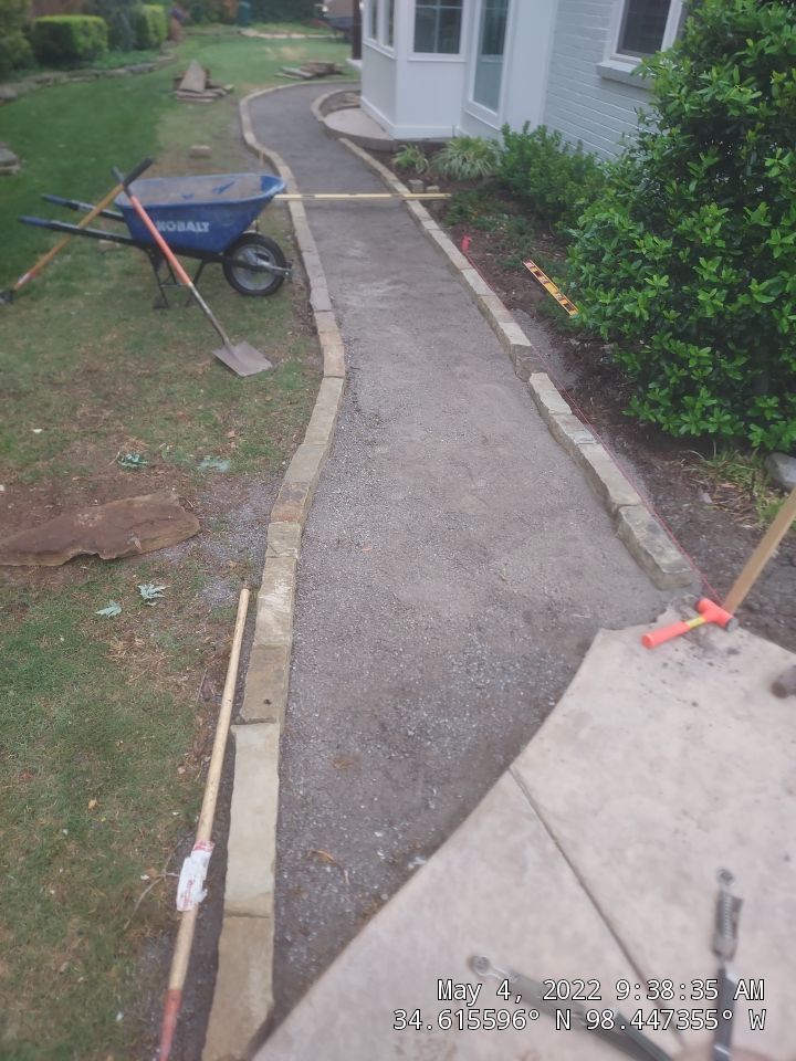 Flagstone walkway using Flagstone  by Clays Services Inc