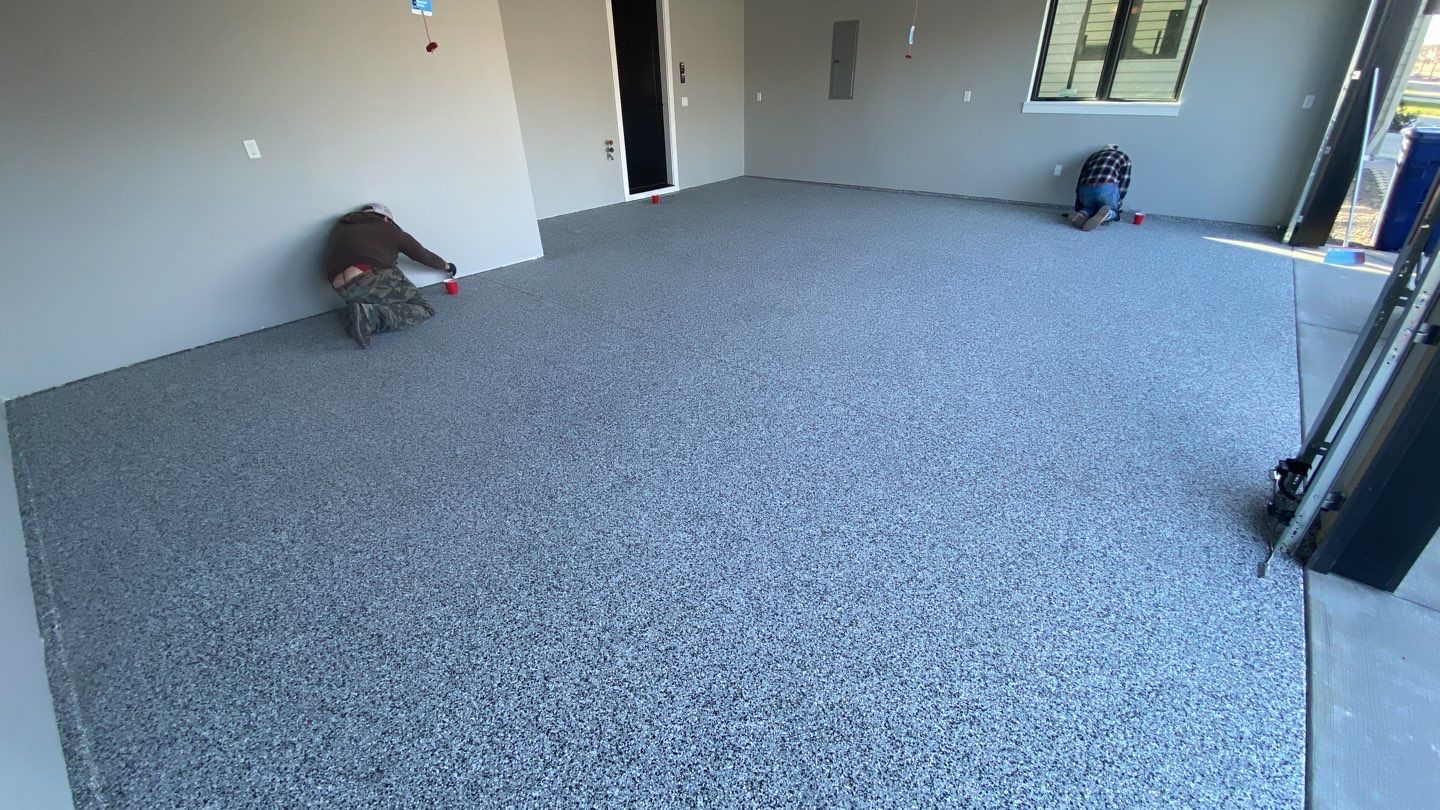 Garage Transformation using Domino by Croc Coatings, LLC