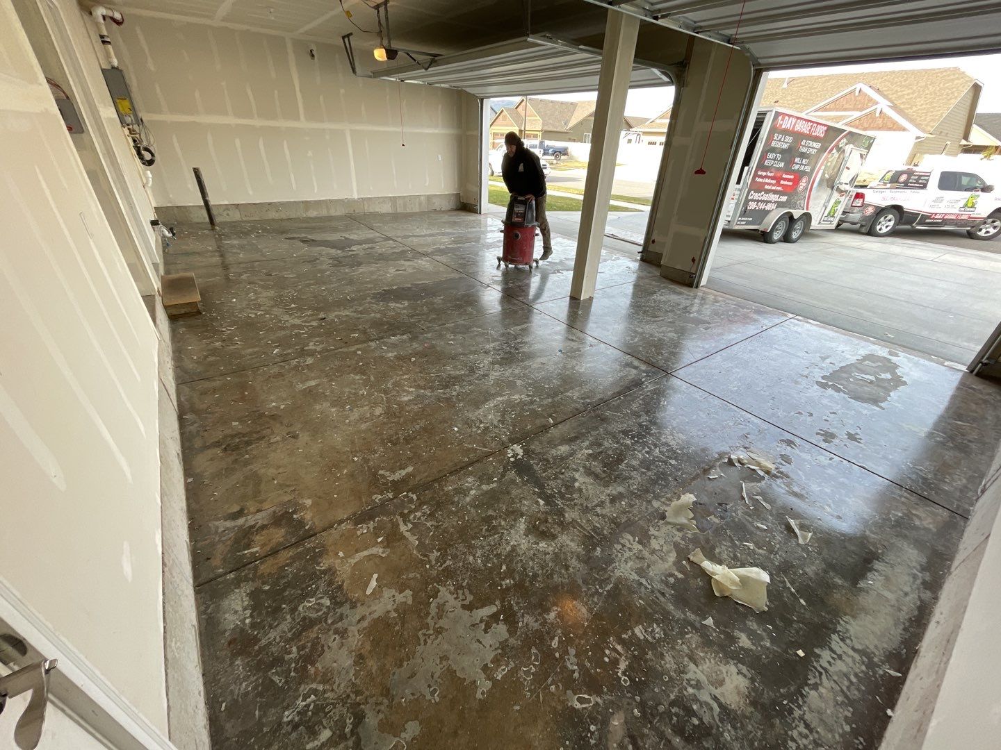 Garage Transformation using Domino by Croc Coatings, LLC