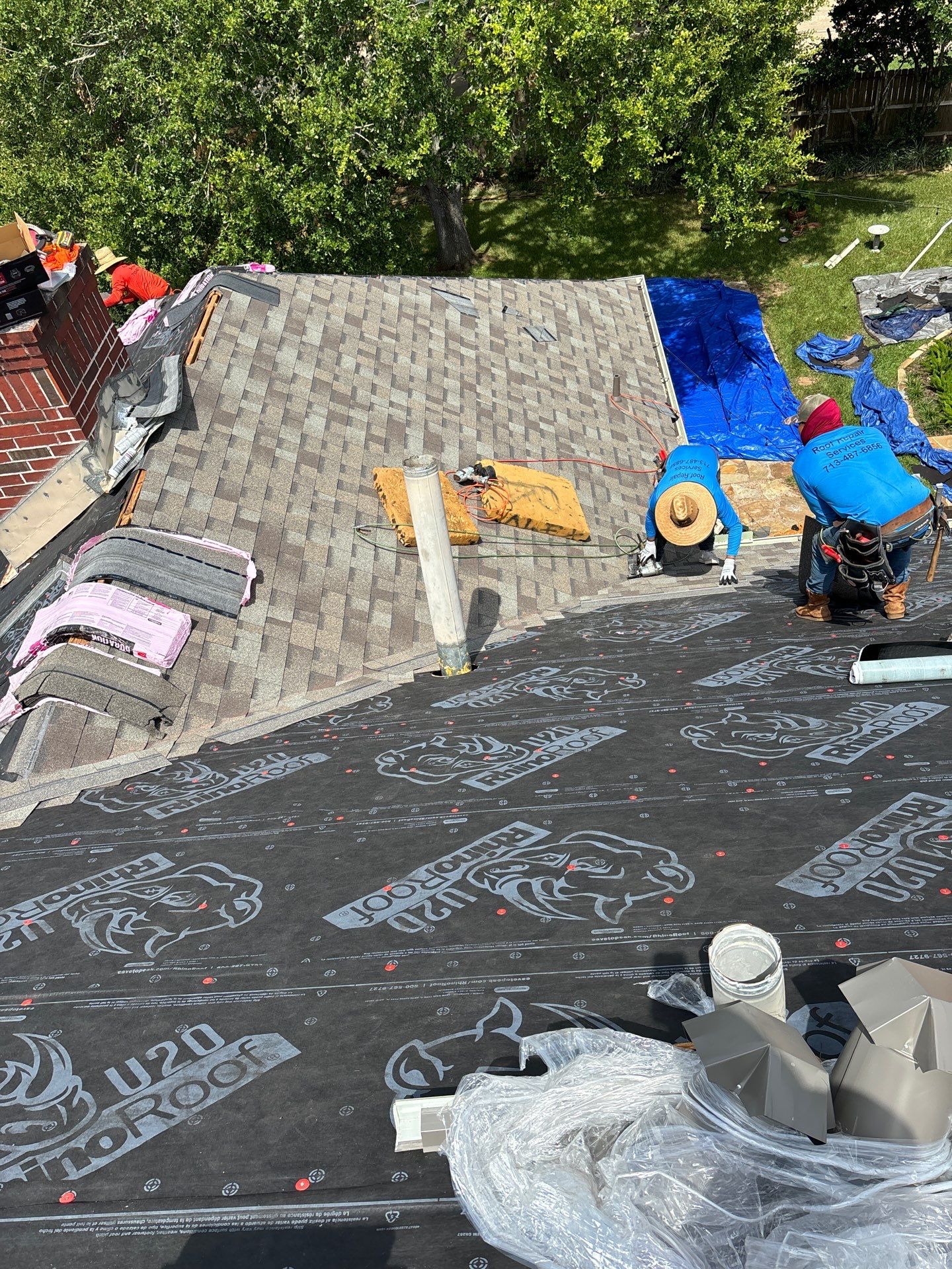Residential Roofing Installation using Owen's Corning Duration (Lifetime) Shingles by Roof Repair Company