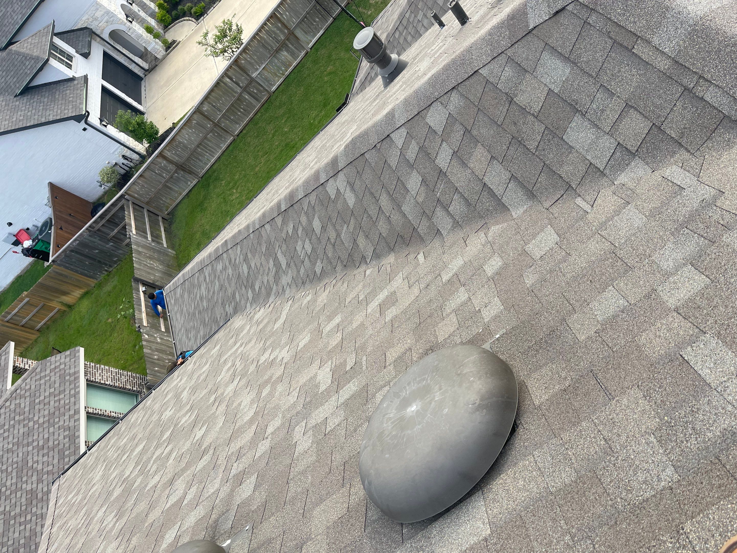 Hail Damage using Owen's Corning Duration (Lifetime) Shingles by Roof Repair Company