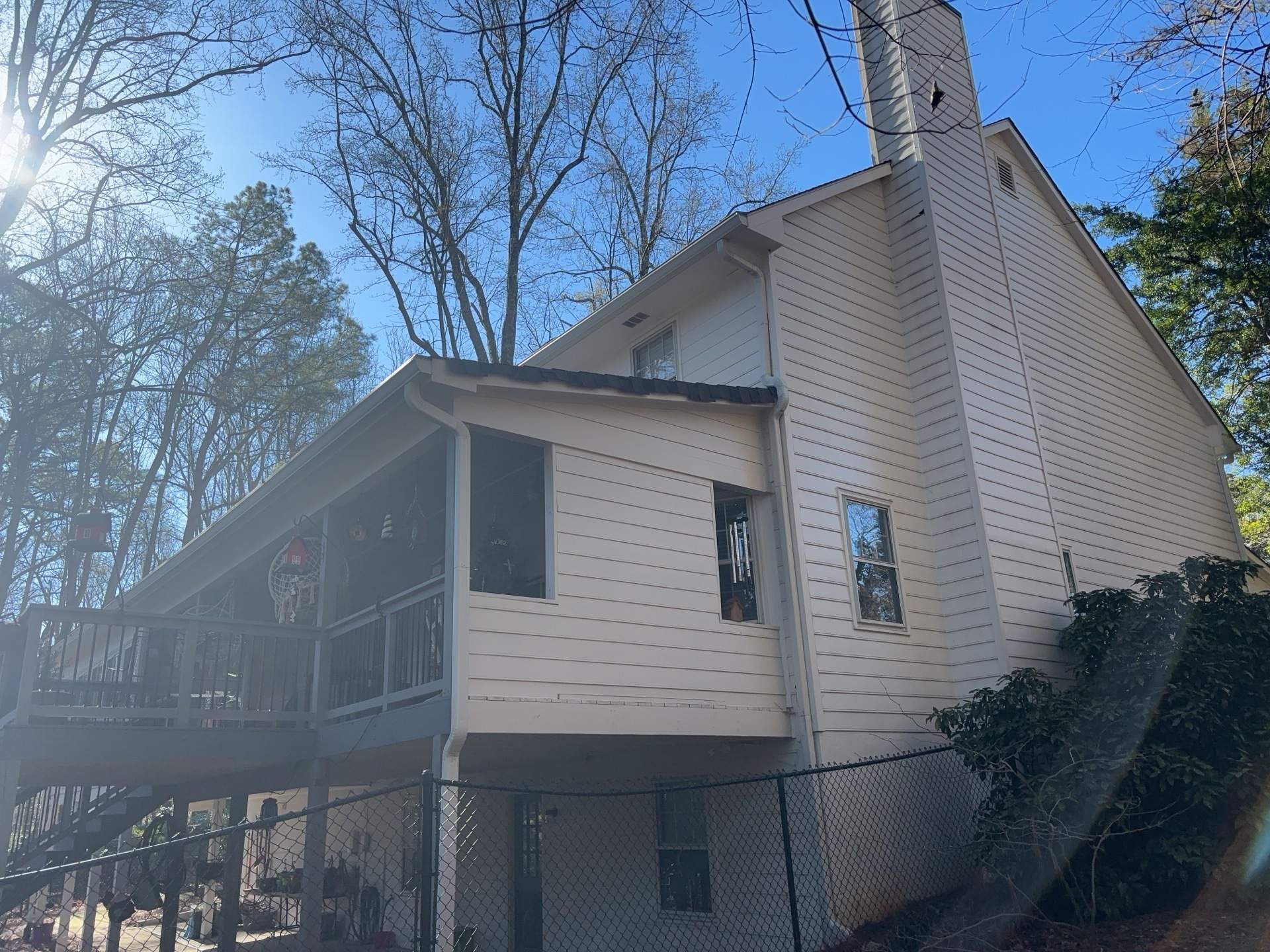 Marietta James Hardie Siding Installation, Rotted Wood Replacement, Exterior Painting, and Deck Stain using Sherwin Williams SuperDeck SOLID Stain by Nelson Exteriors