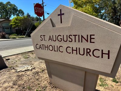 Custom Aluminum Monument Sign at Saint Augustine’s Church
