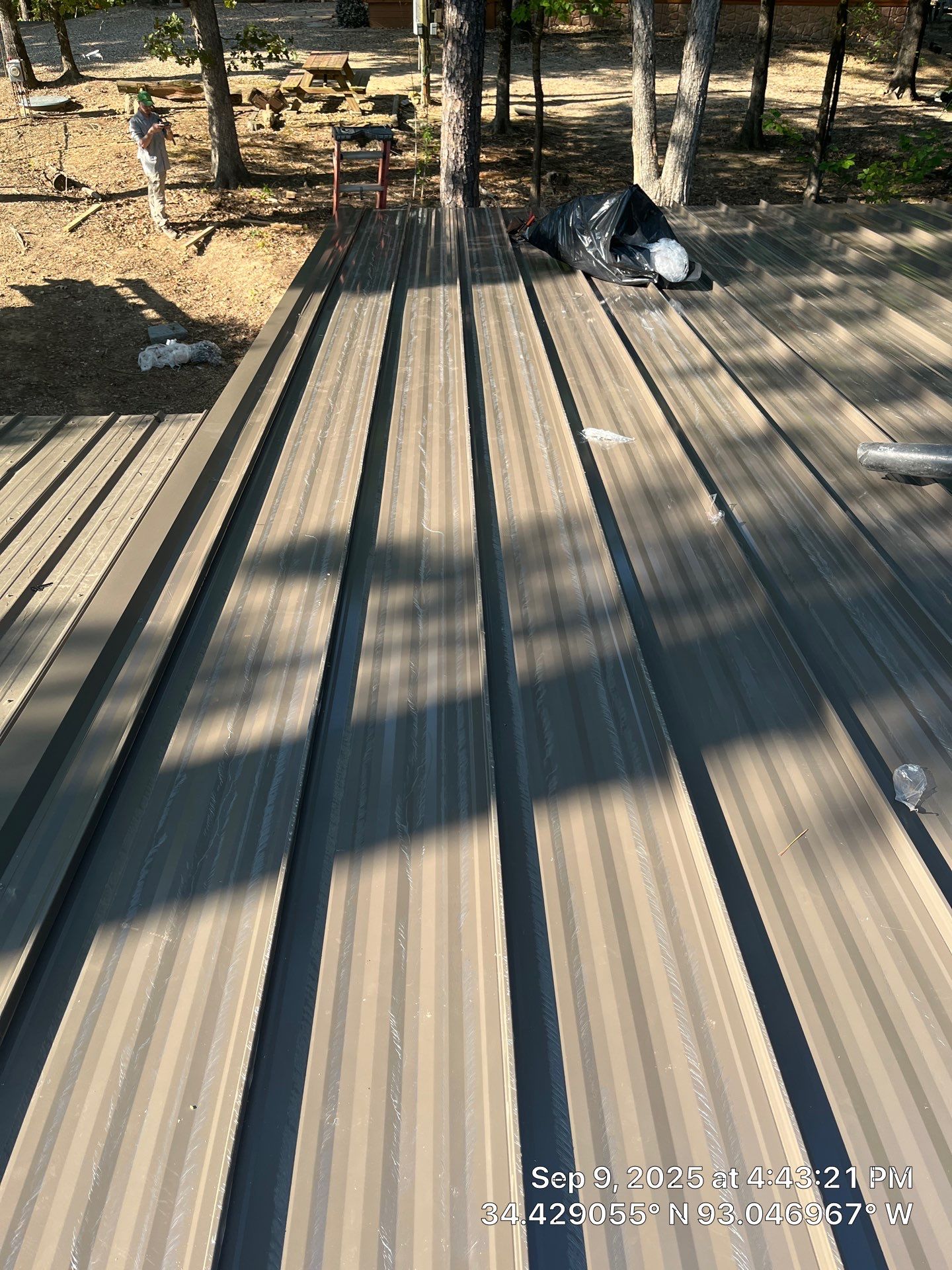 Standing Seam Metal Roof and Gutter Installation in Hot Springs by Temple Roofing and Exteriors